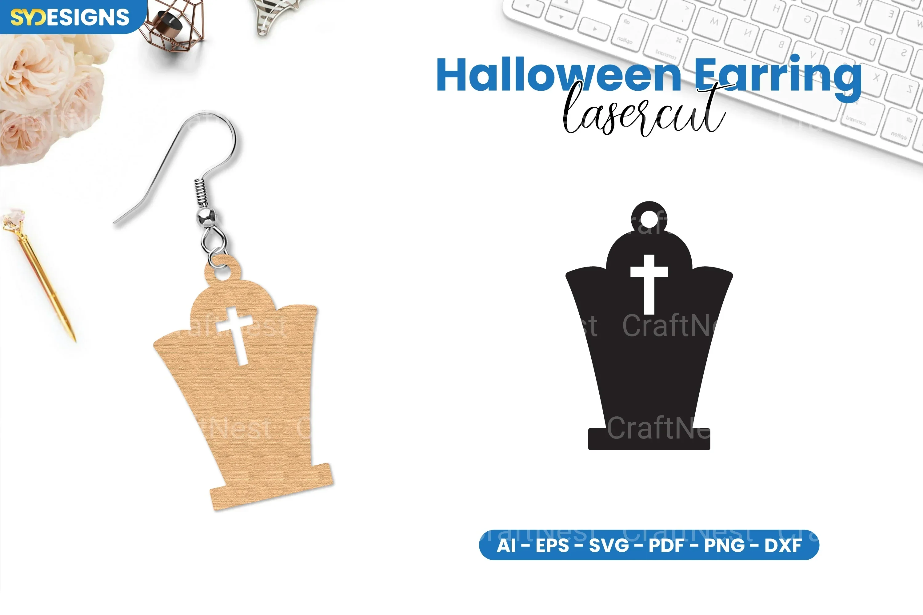 Halloween Earring Lasercut SVG Bundle
