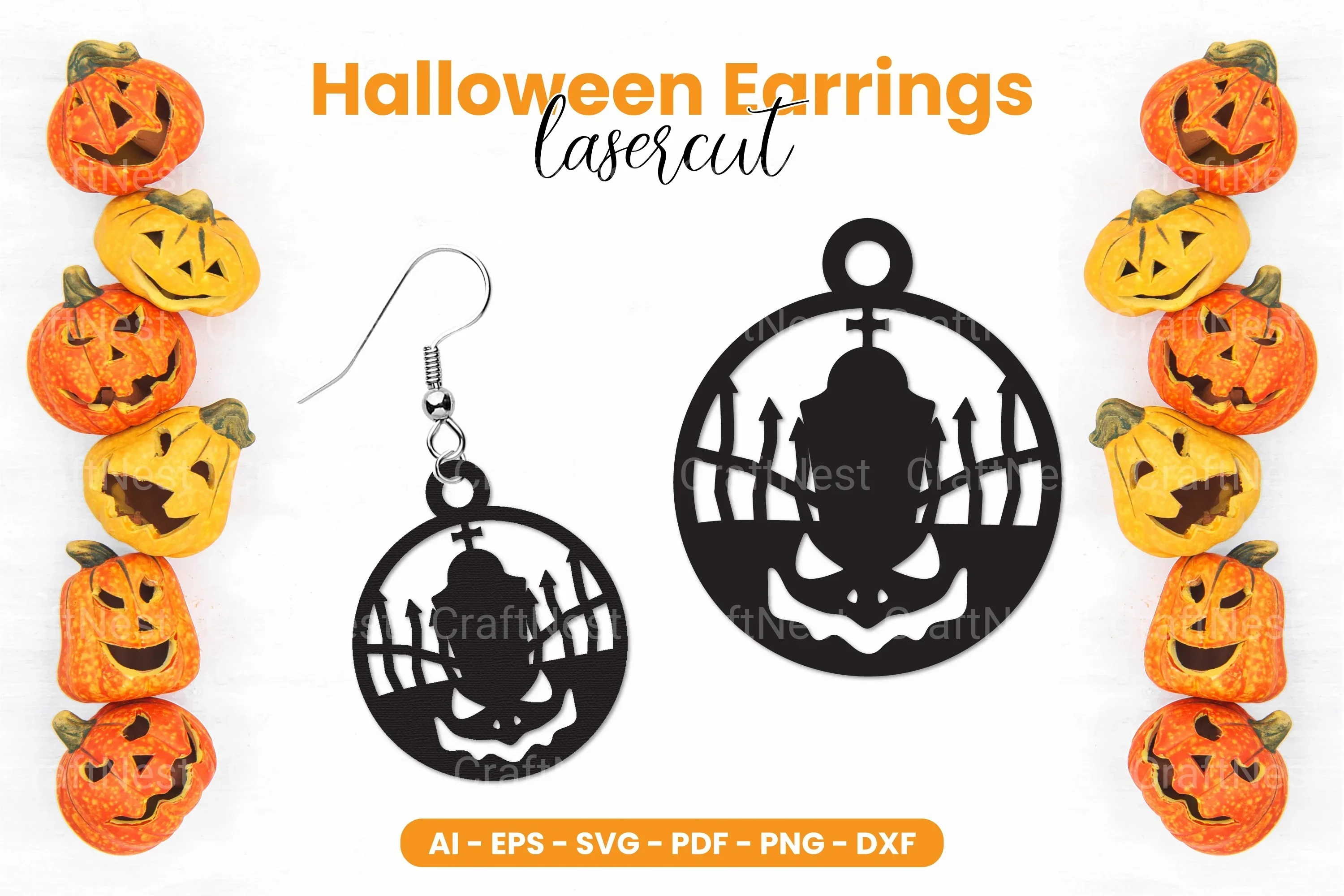 Halloween Earrings Laser Cut SVG Bundle