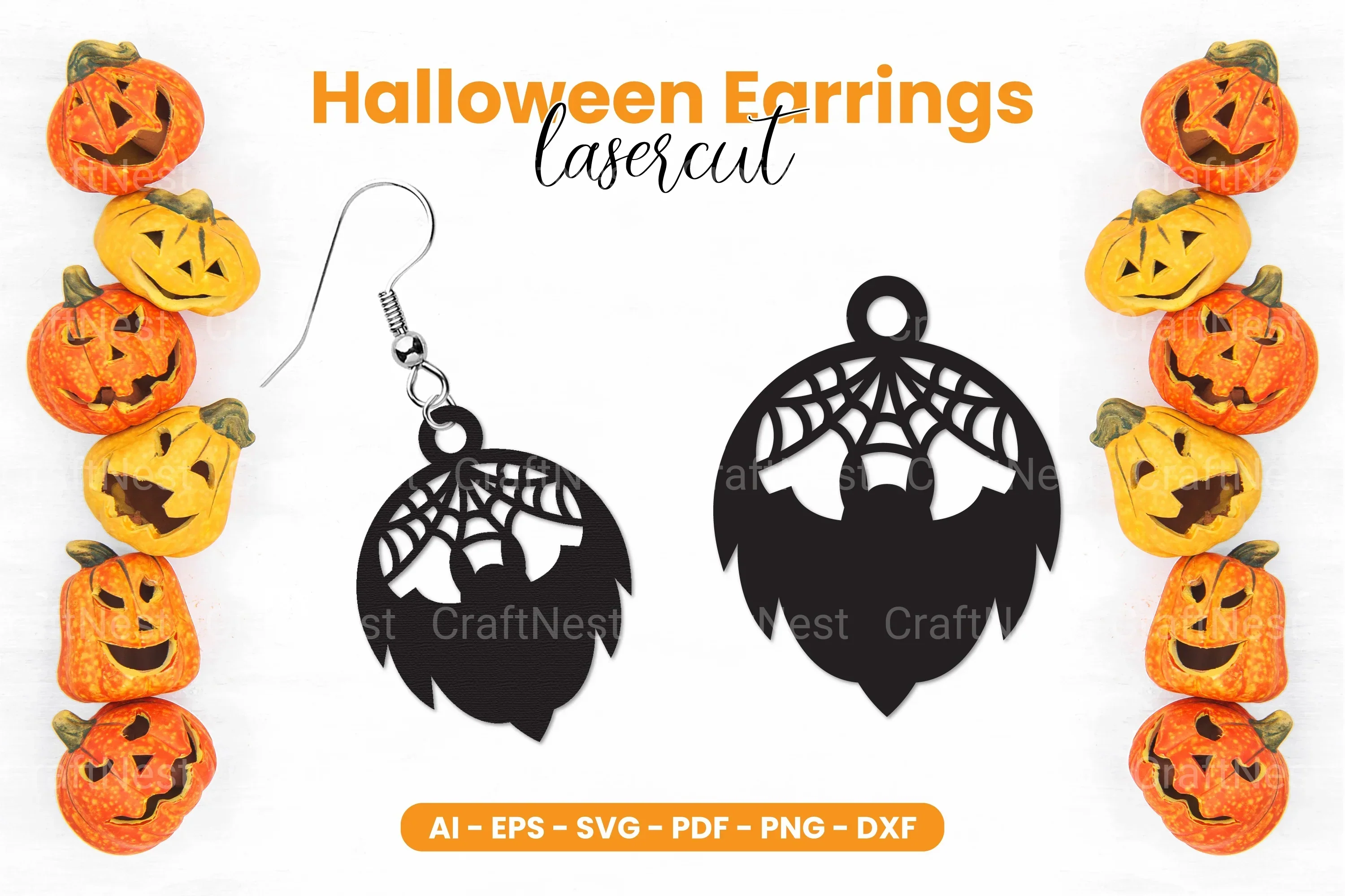Halloween Earrings Laser Cut SVG Bundle