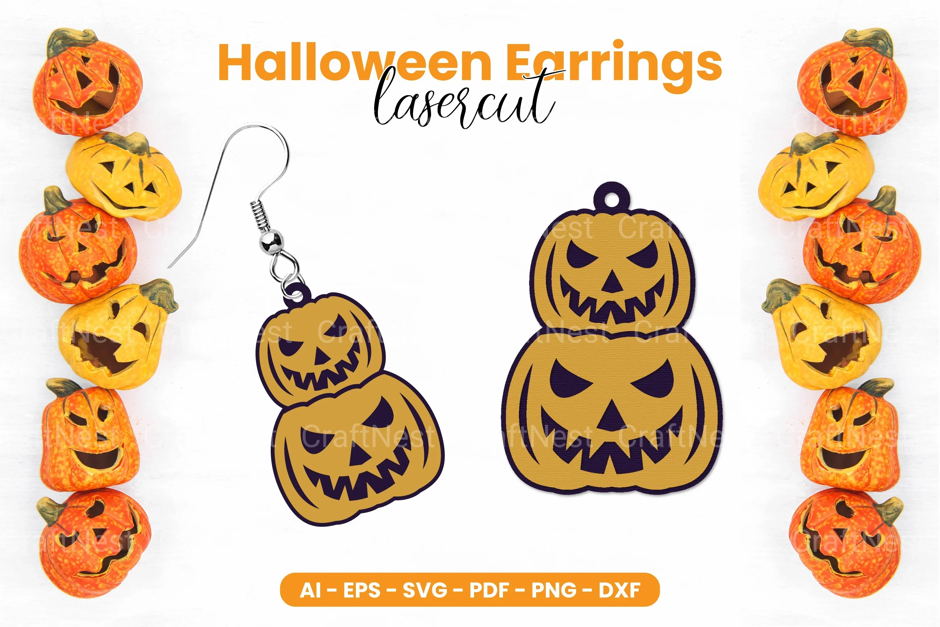 Halloween Earrings Lasercut SVG Bundle