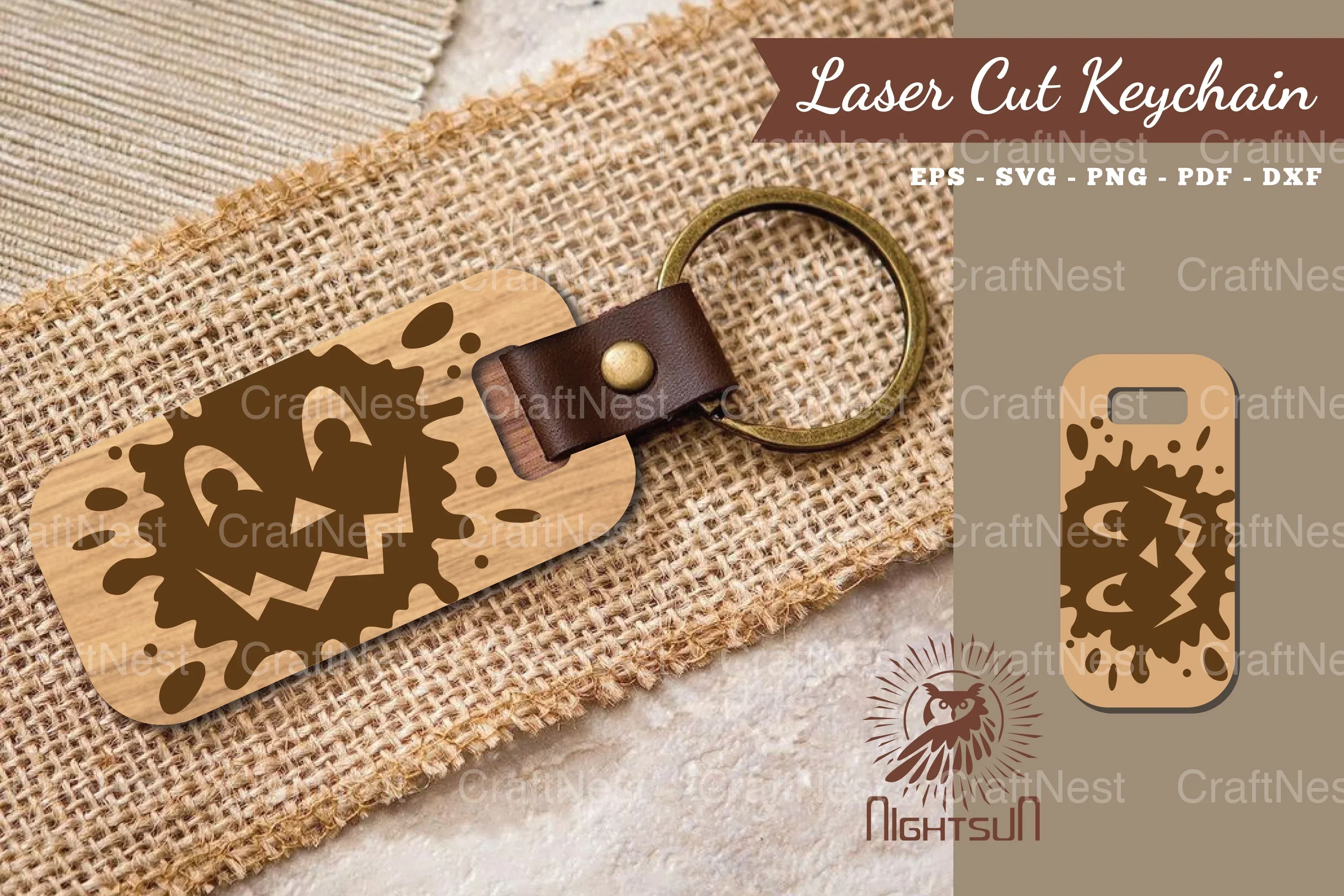 Halloween Face Laser Cut Keychain Bundle