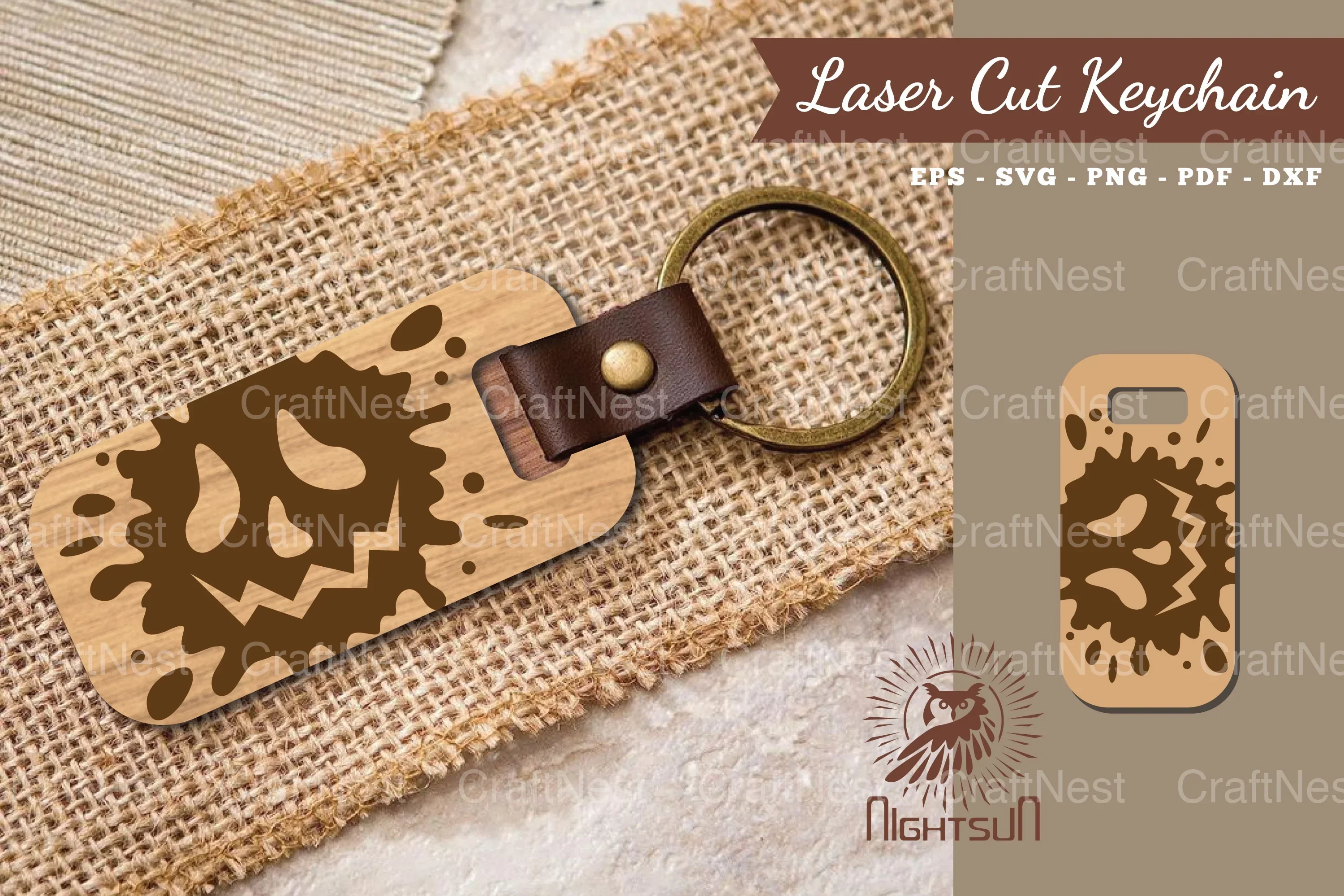 Halloween Face Laser Cut Keychain Bundle