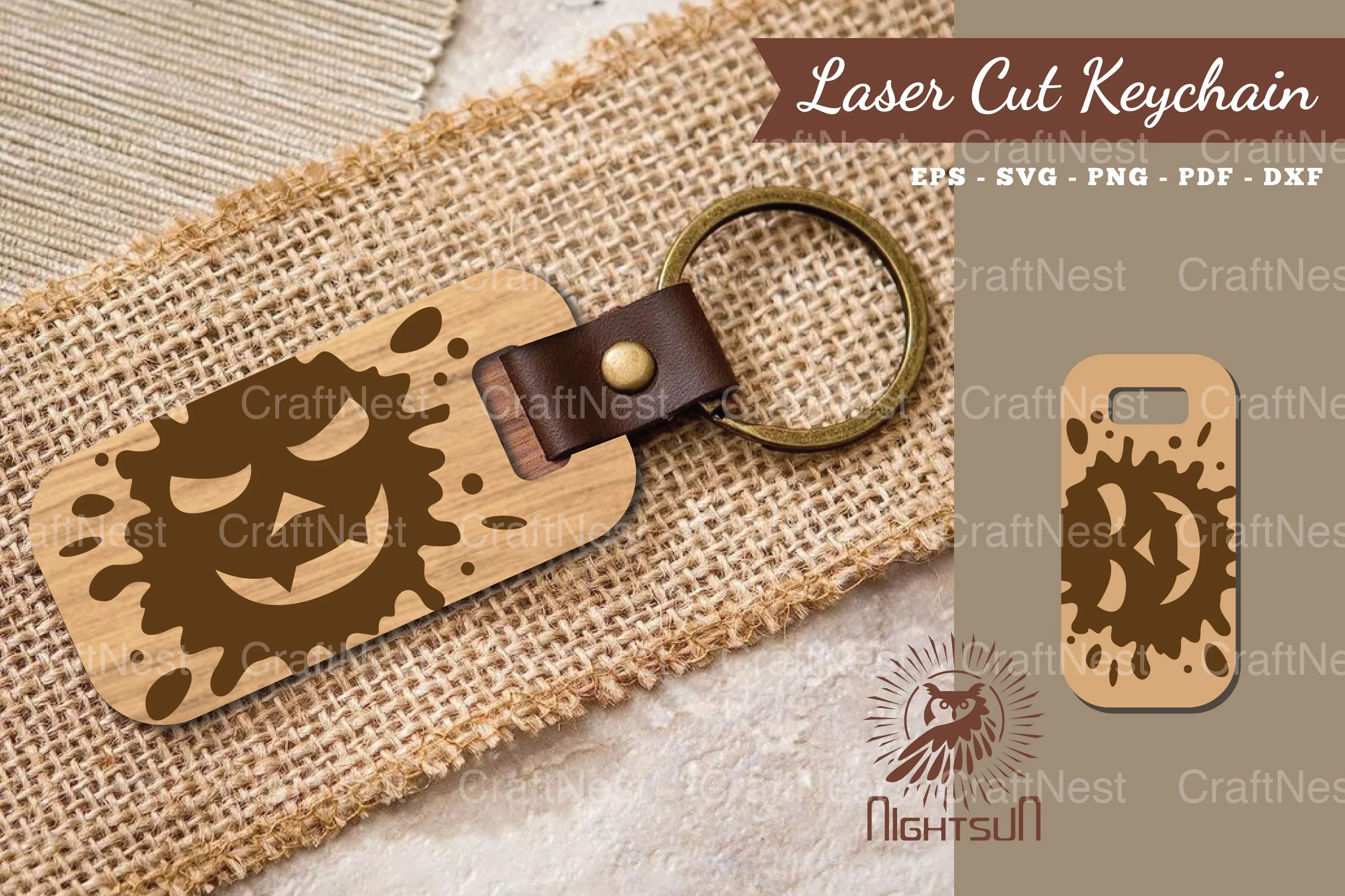 Halloween Face Laser Cut Keychain Bundle