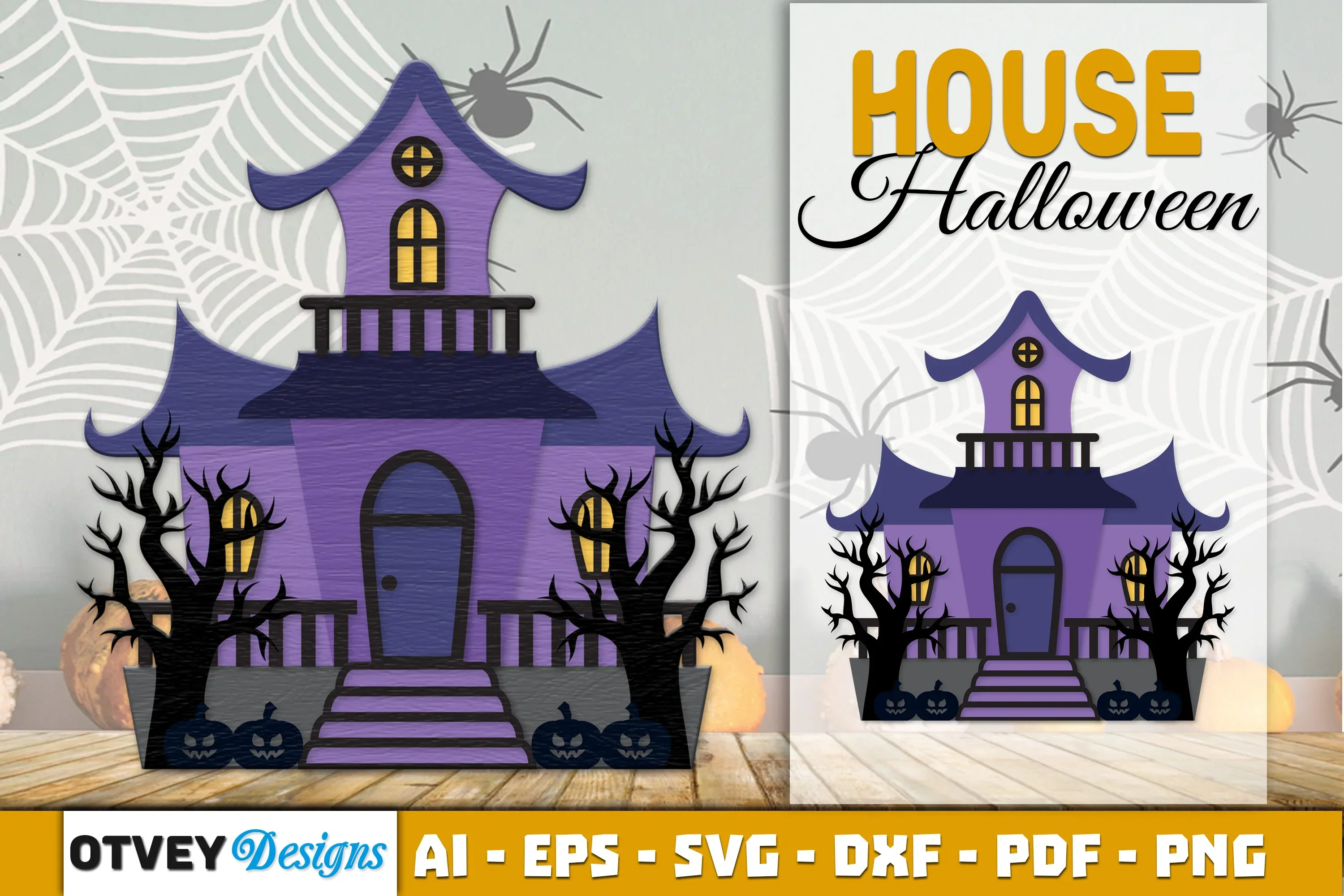 Halloween Home Decor Laser Cut SVG Bundle