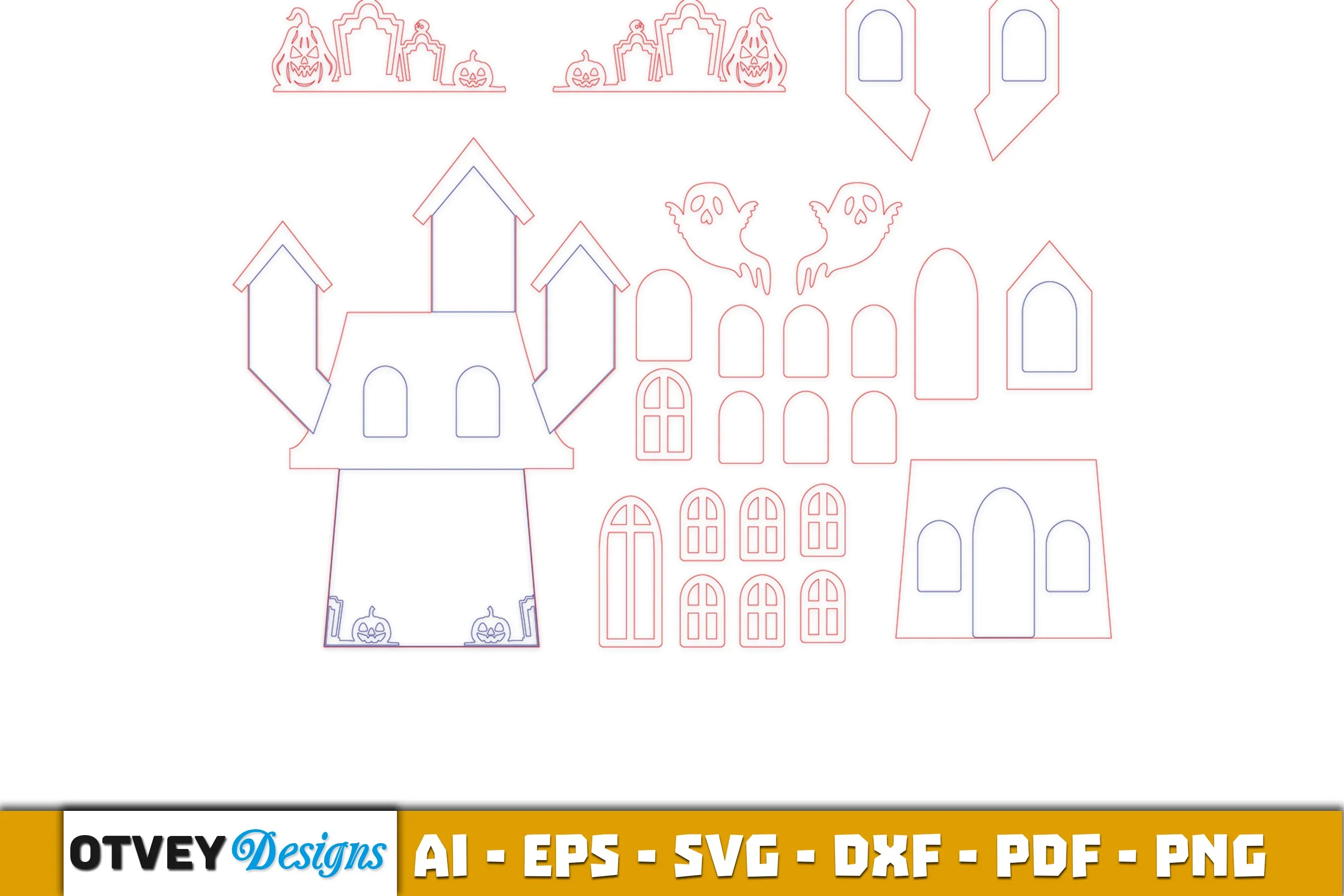 Halloween Home Decor Laser Cut SVG Bundle - Image 2