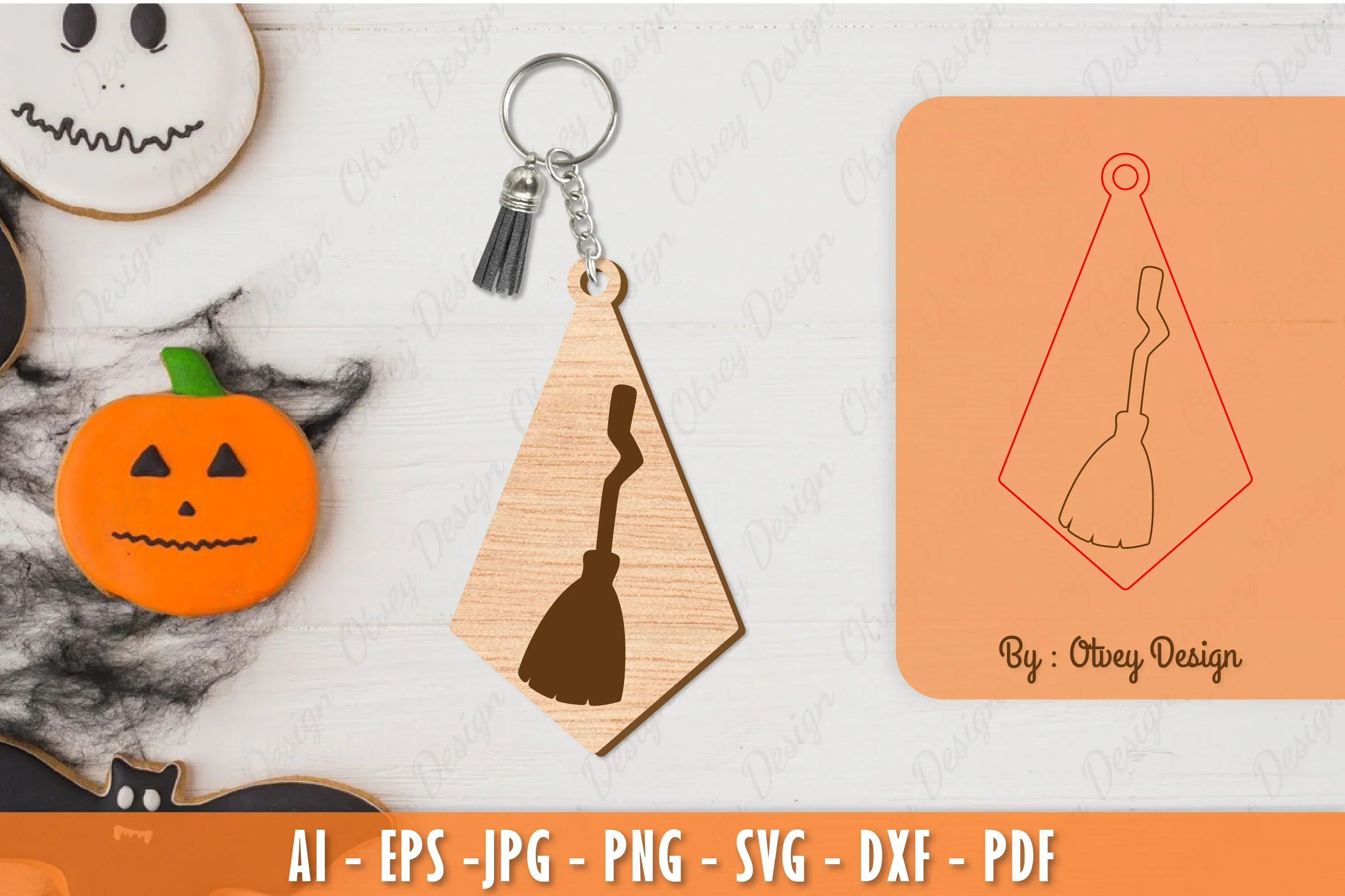 Halloween Keychain Laser Cut SVG Bundle