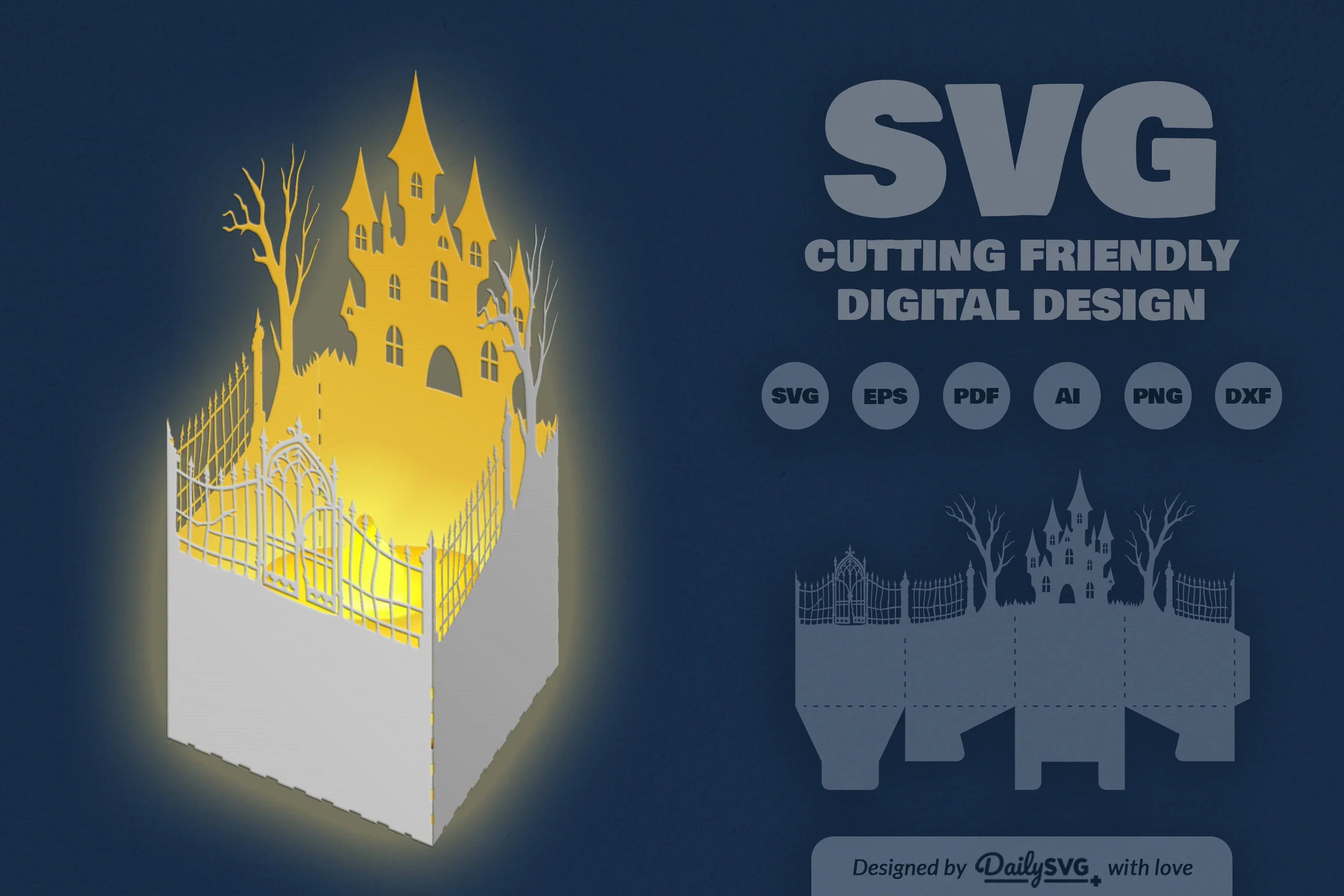 Halloween Lantern Papercut Clipart Daily SVG Bundle - Image 2