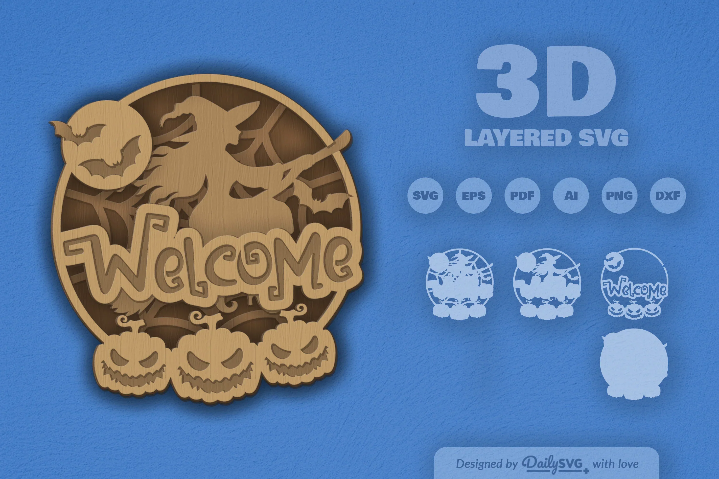 Halloween Laser Cut 3D SVG Bundle - Image 2