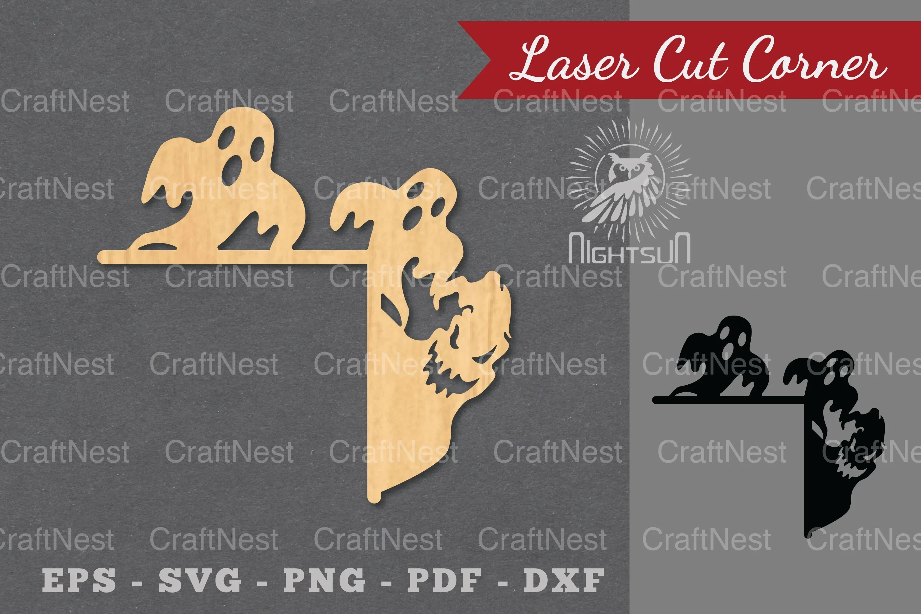 Halloween Laser Cut Corner SVG Bundle