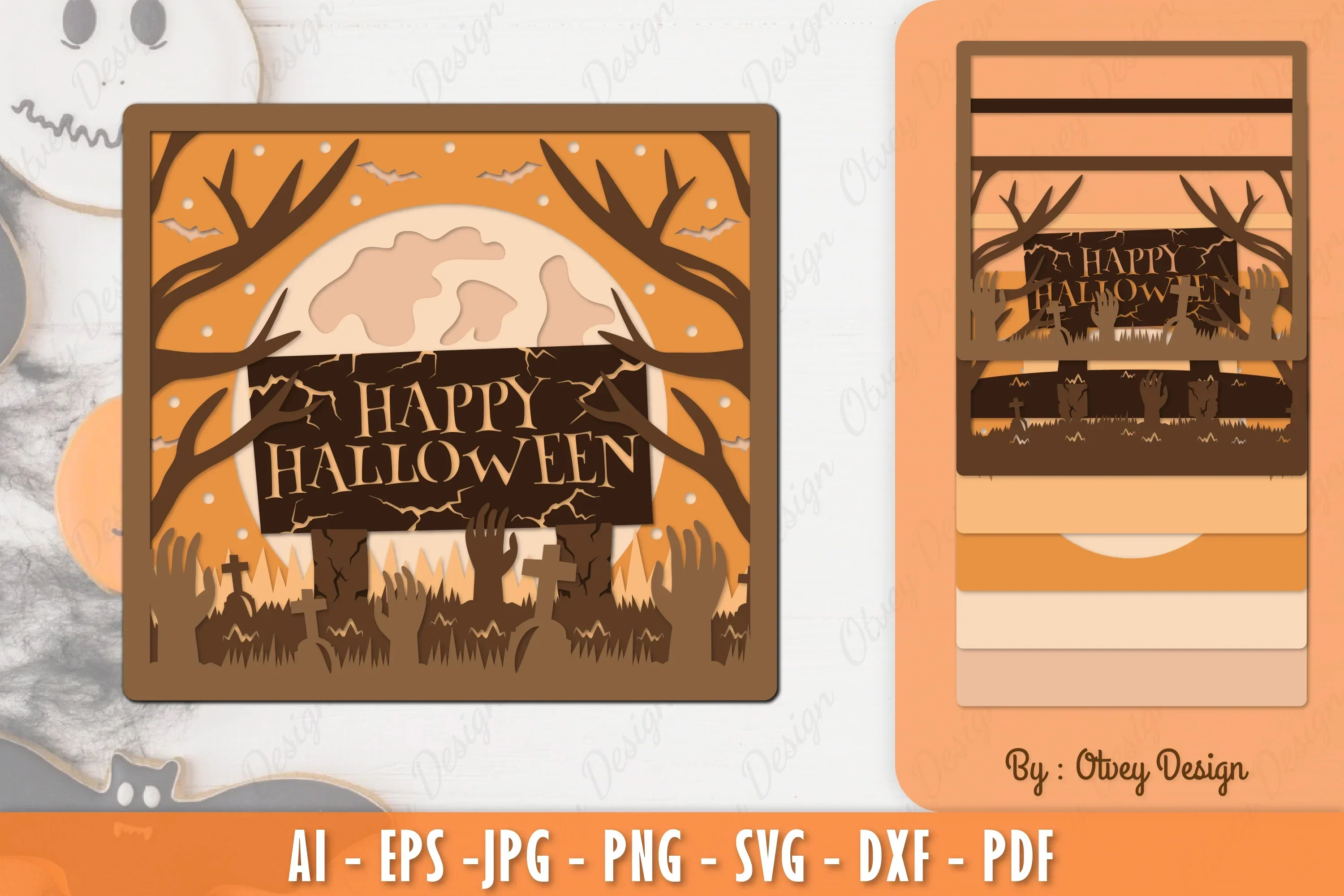 Halloween Layered Lasercut SVG Bundle