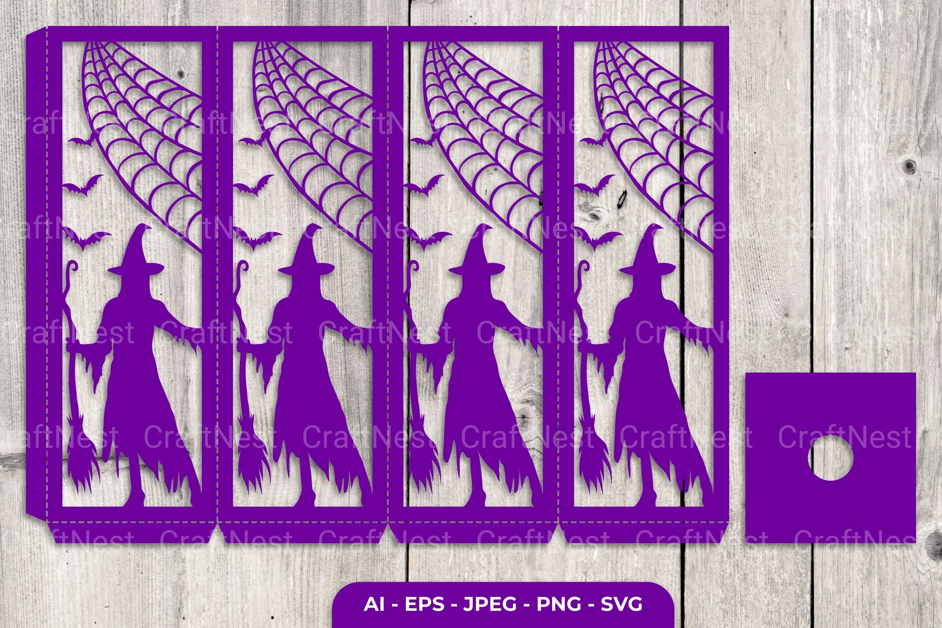 Halloween Paper Lantern Light Box SVG Bundle