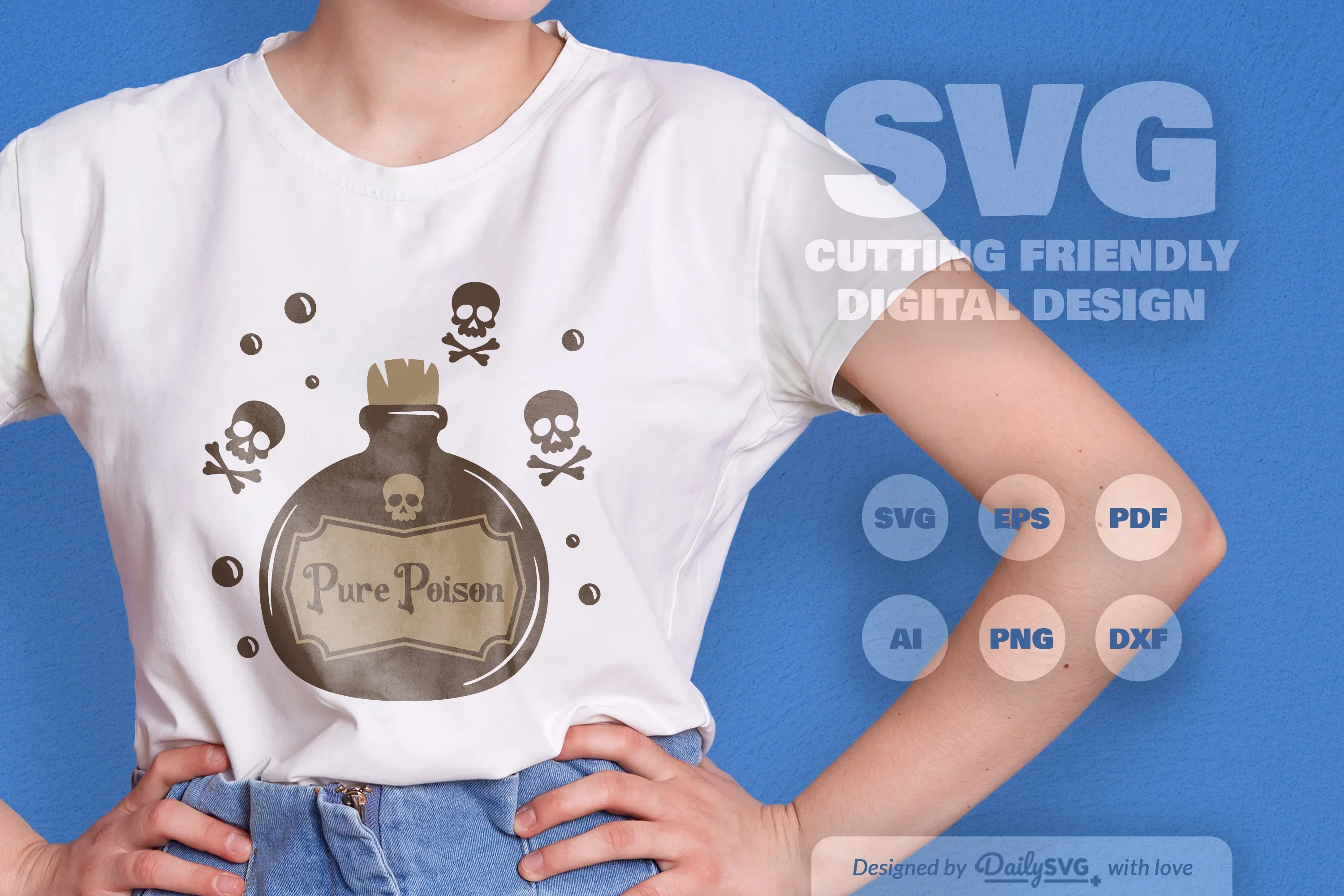 Halloween Poison Bottle Clipart - Daily SVG Bundles - Image 6