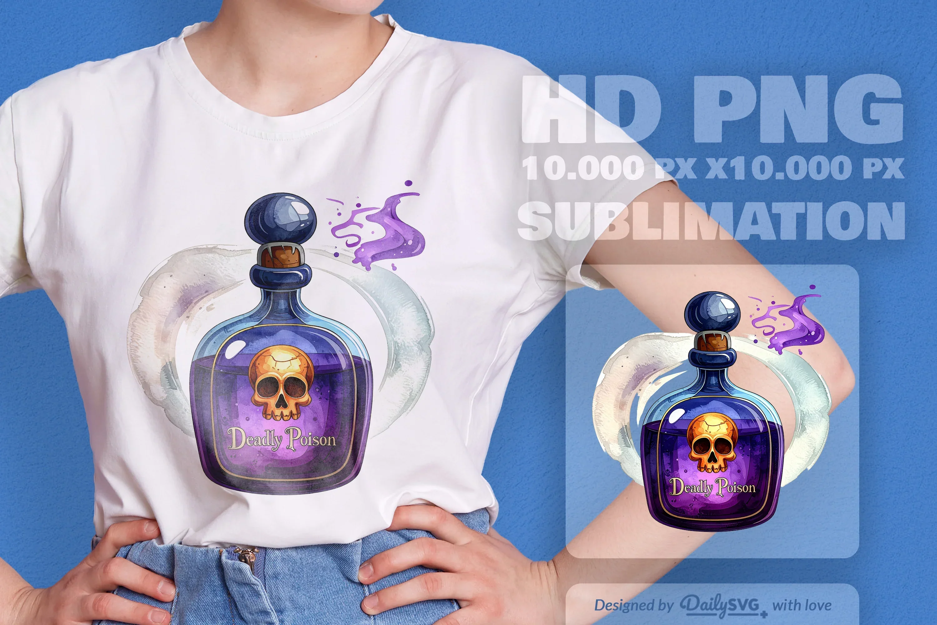 Halloween Poison Bottle Clipart SVG Bundle - Image 2