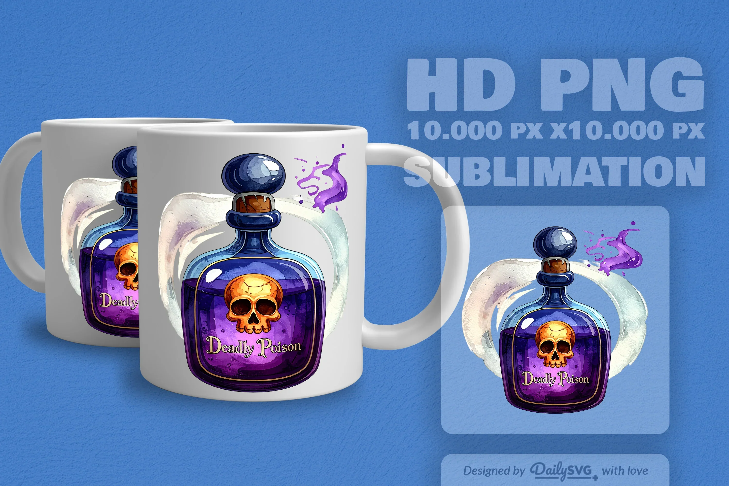 Halloween Poison Bottle Clipart SVG Bundle - Image 3