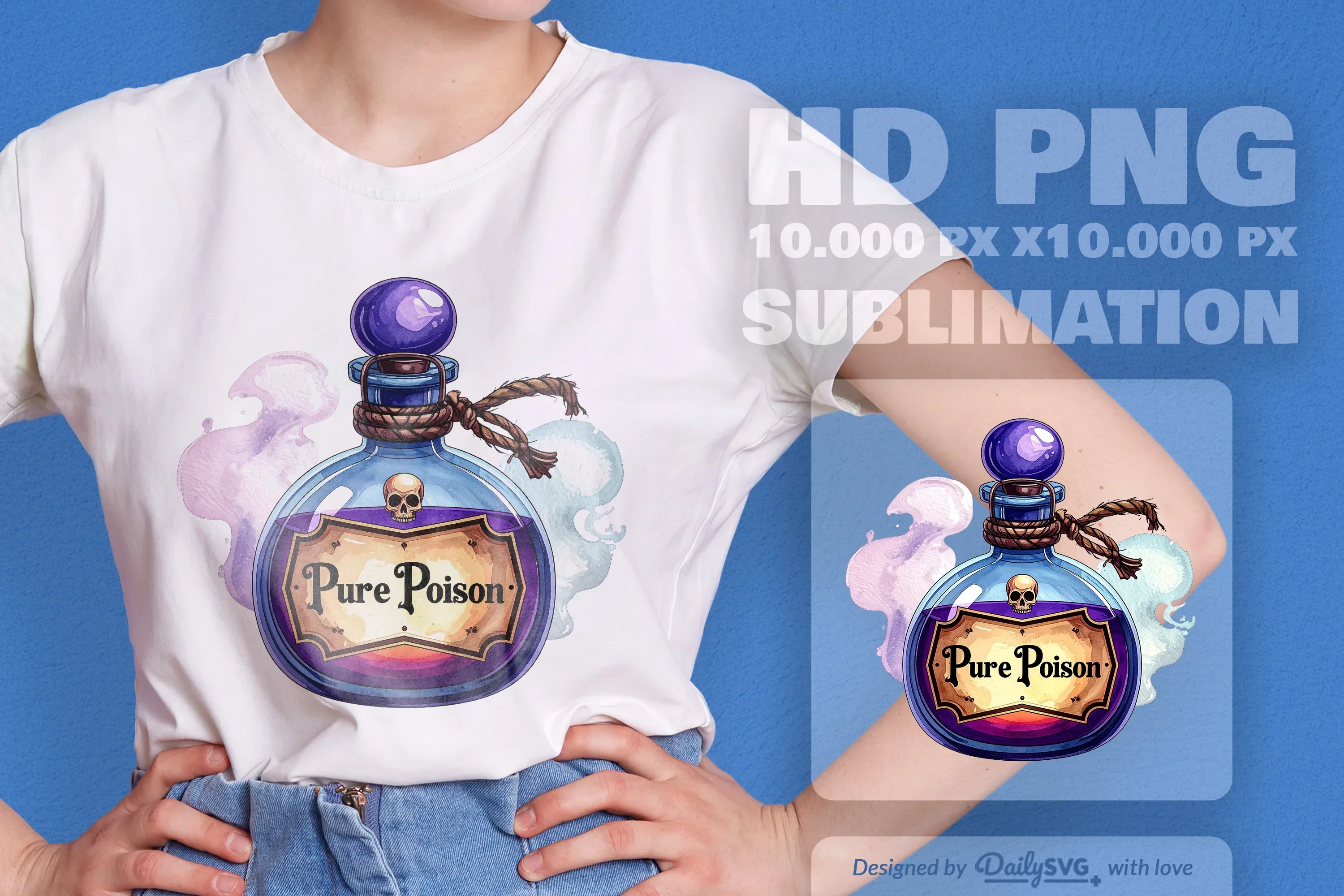 Halloween Poison Bottle Clipart SVG Bundle - Image 2