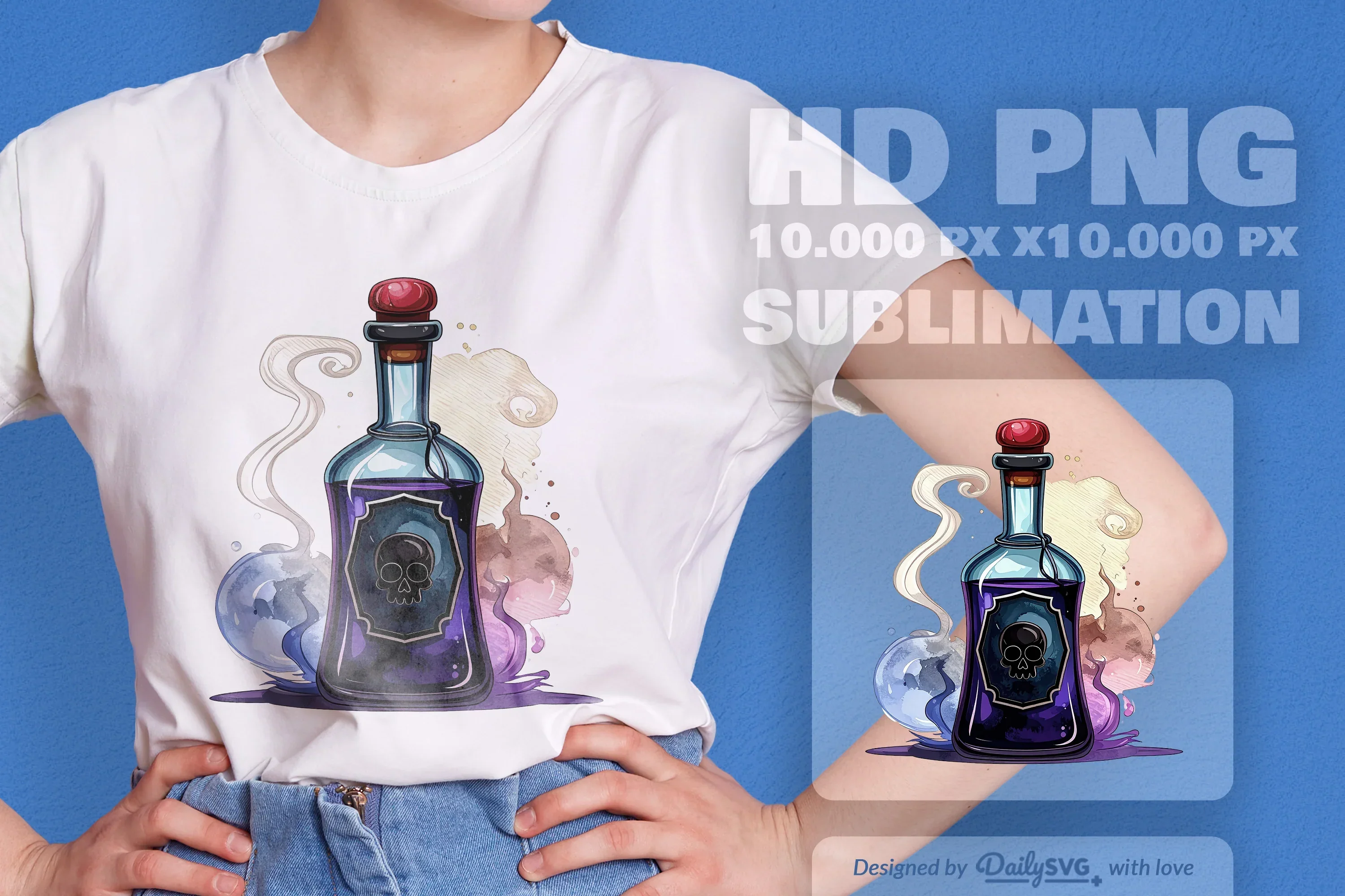 Halloween Poison Bottle Clipart SVG Bundle - Image 2