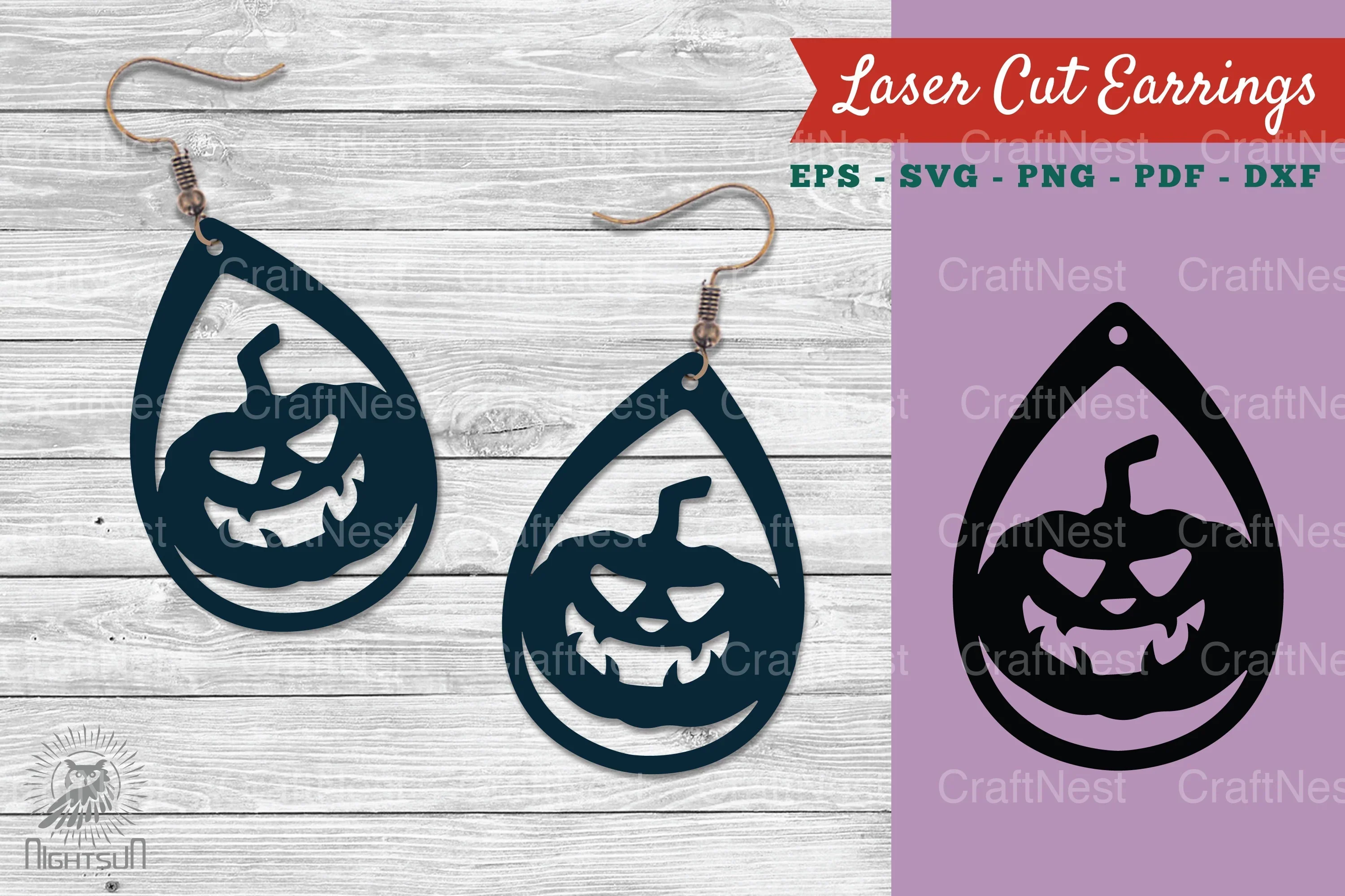 Halloween Pumpkin Earrings Design Clipart Bundle