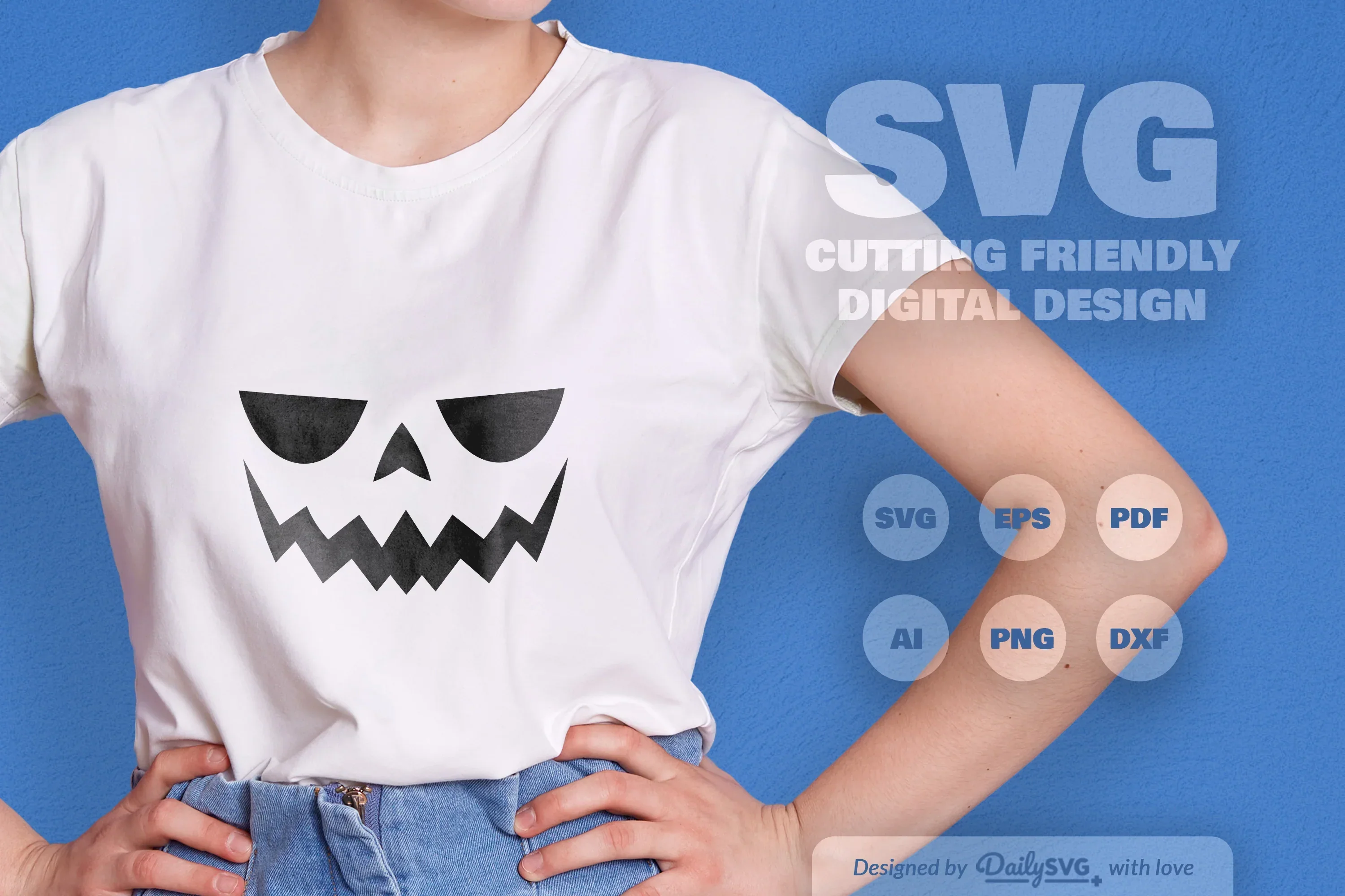 Halloween Pumpkin Face Clipart - Daily SVG Bundles - Image 2
