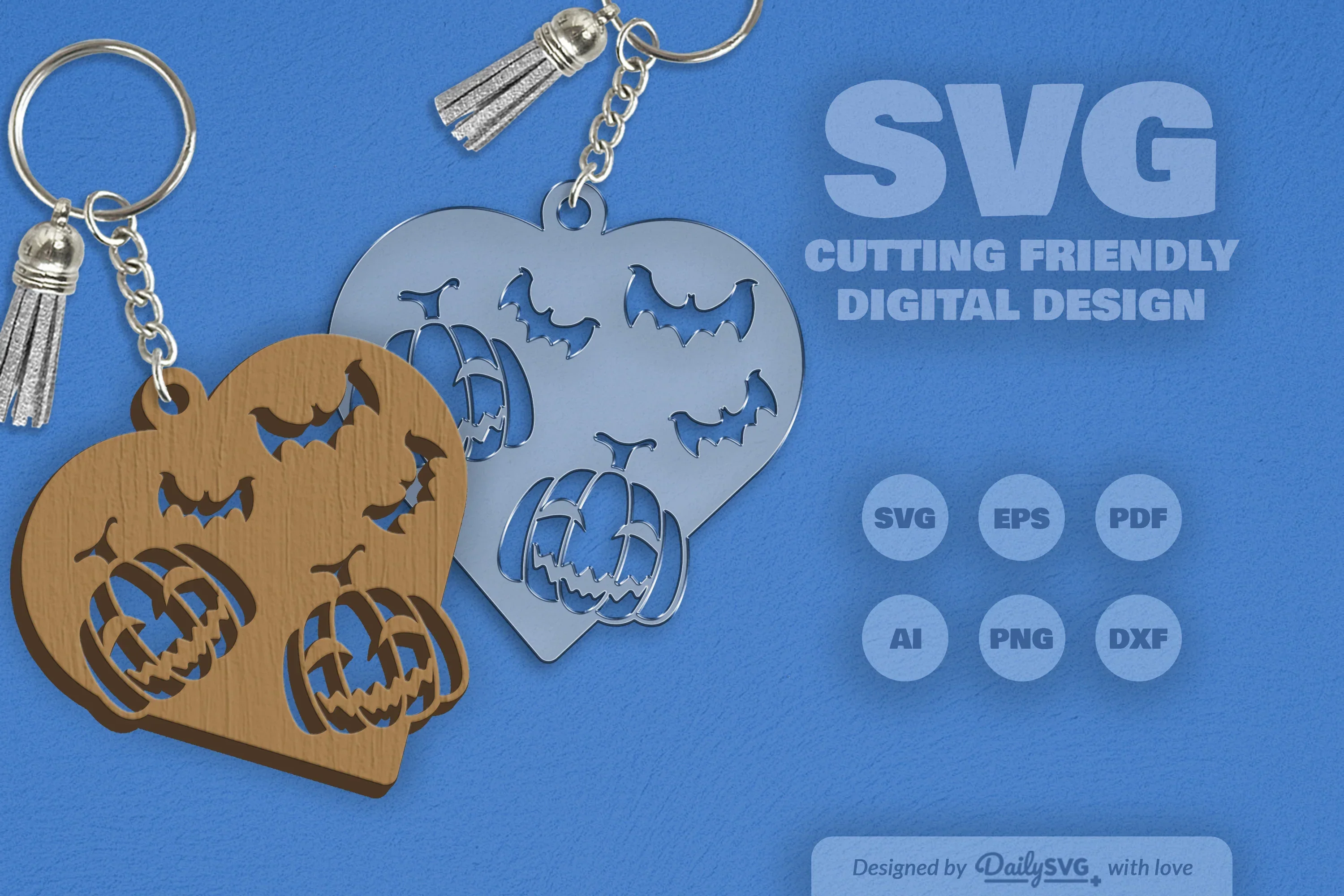 Halloween Pumpkin Heart SVG Bundle - Image 2