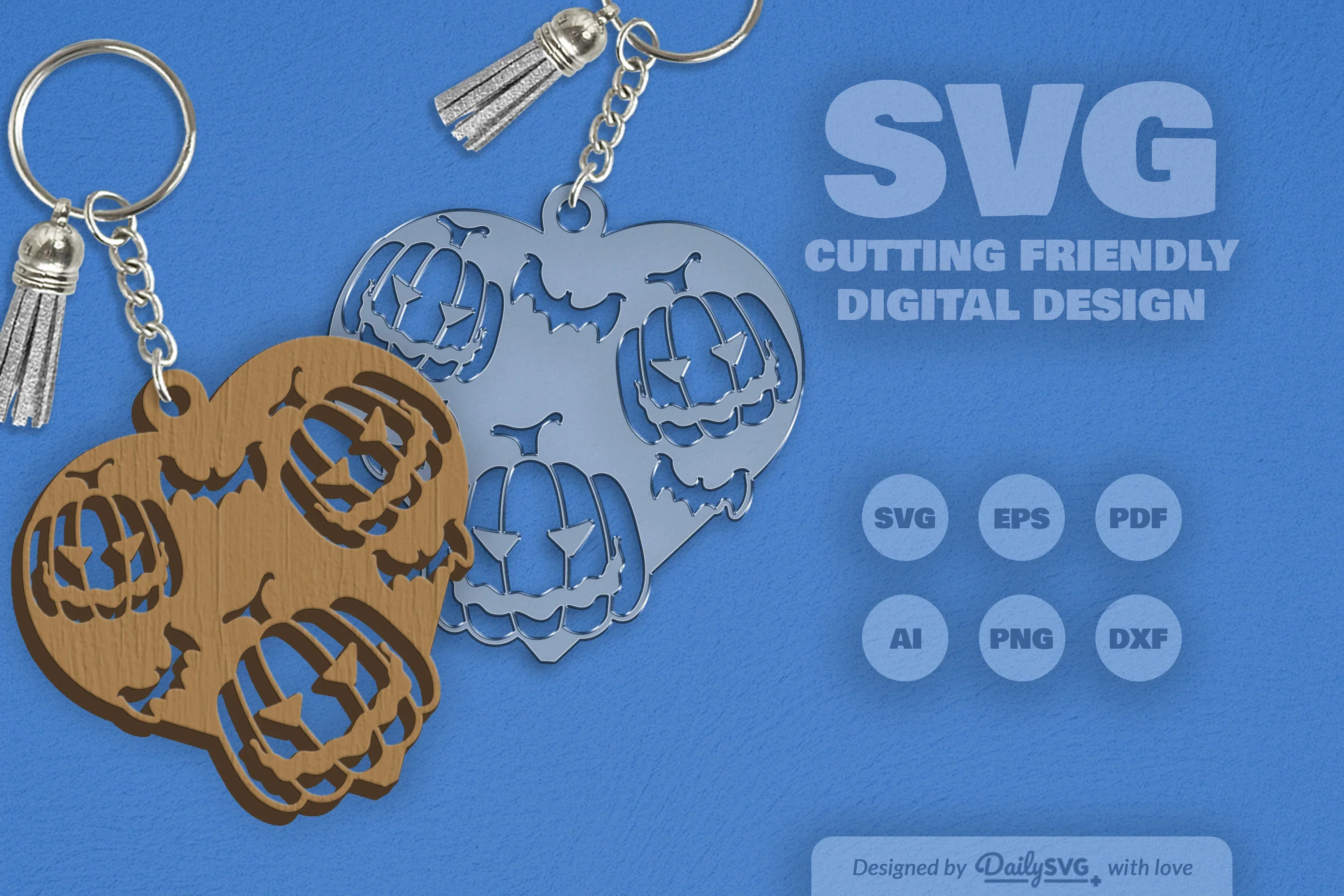 Halloween Pumpkin Heart SVG Bundle - Image 2