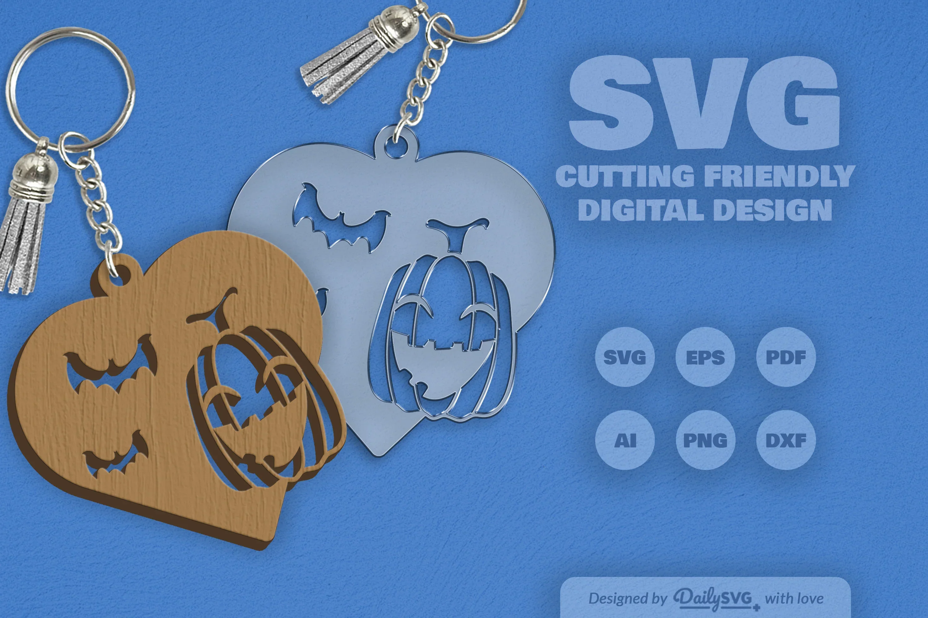 Halloween Pumpkin Heart SVG Bundle - Image 2