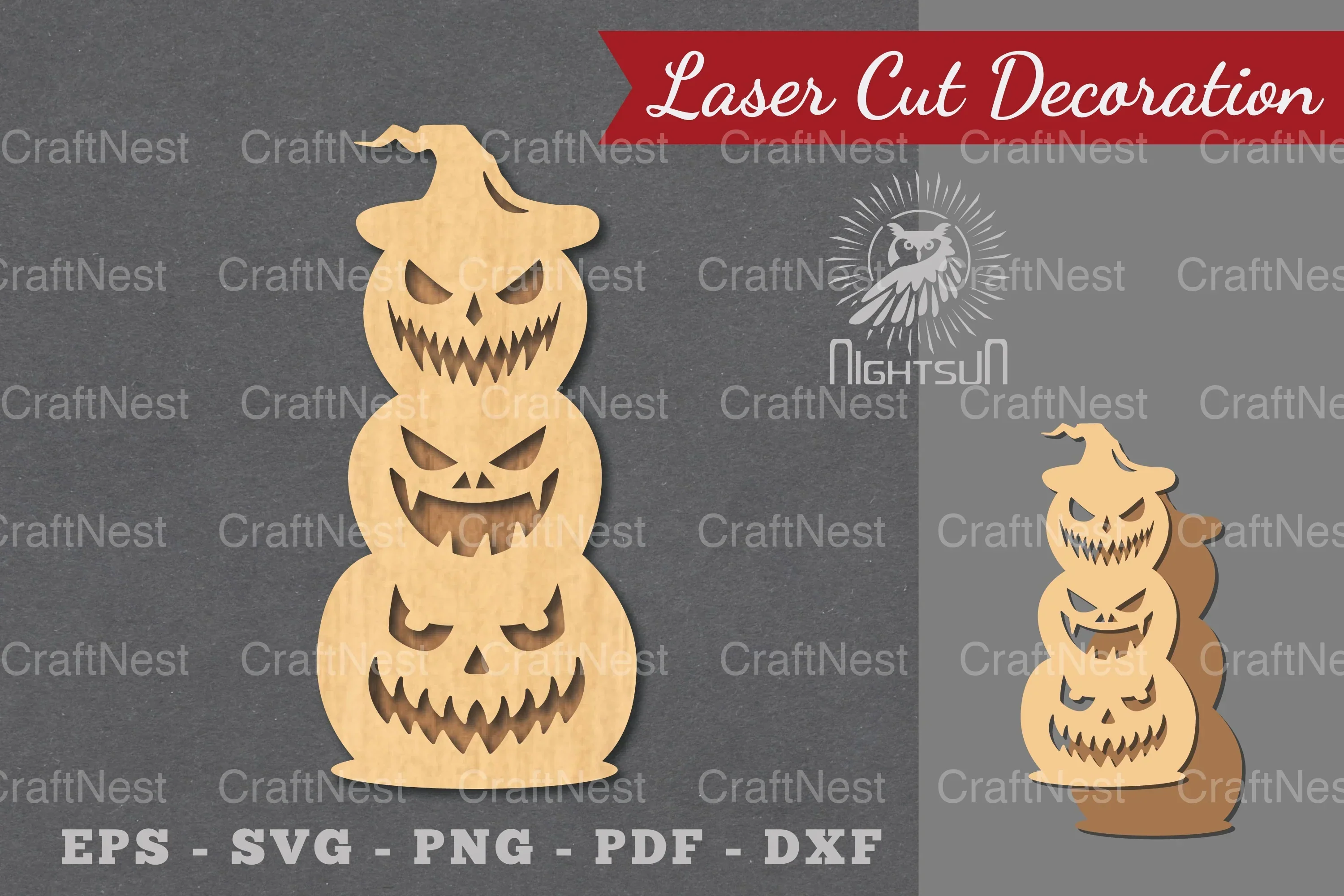 Halloween Pumpkin Laser Cut Decoration Bundle