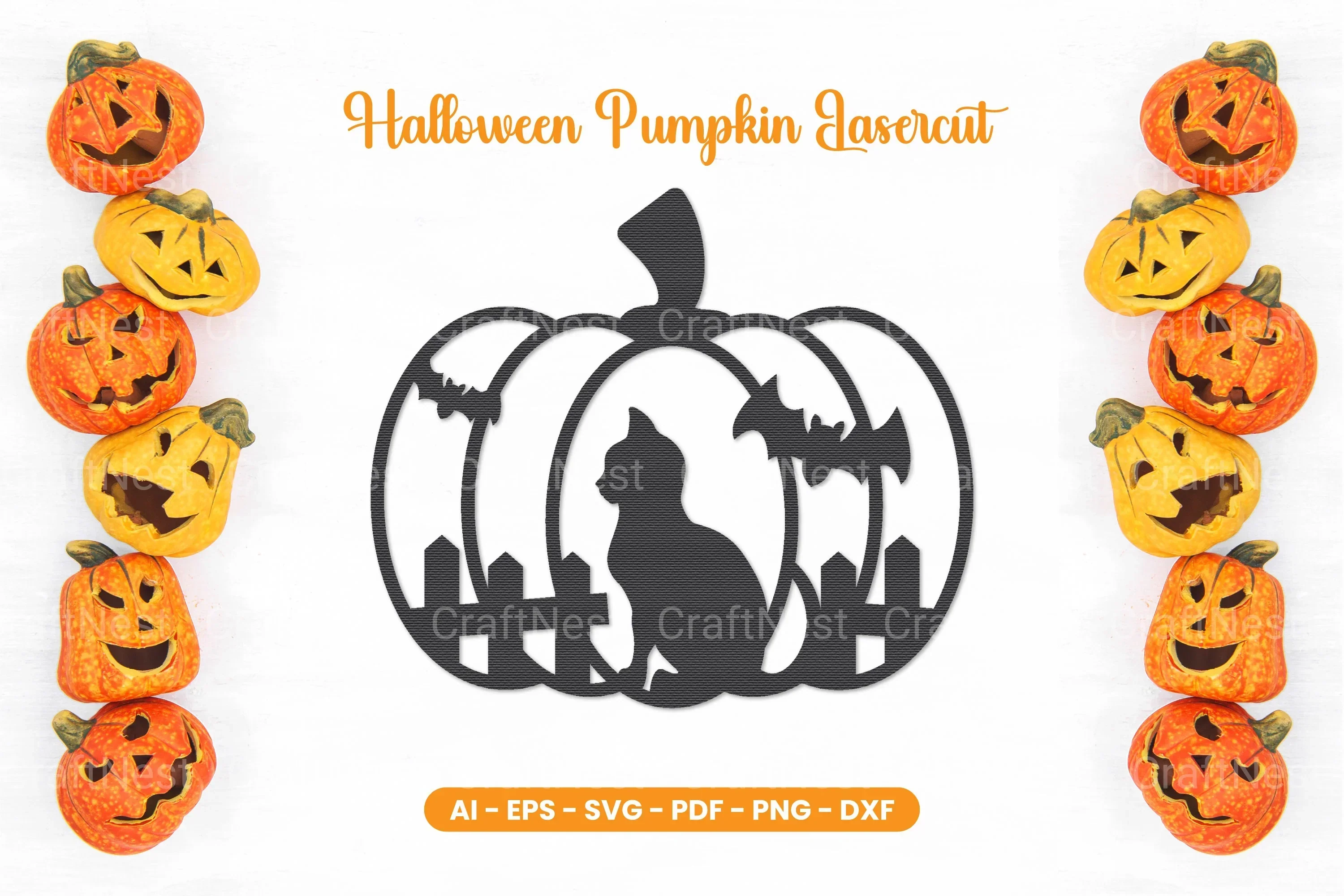 Halloween Pumpkin Lasercut SVG Bundle
