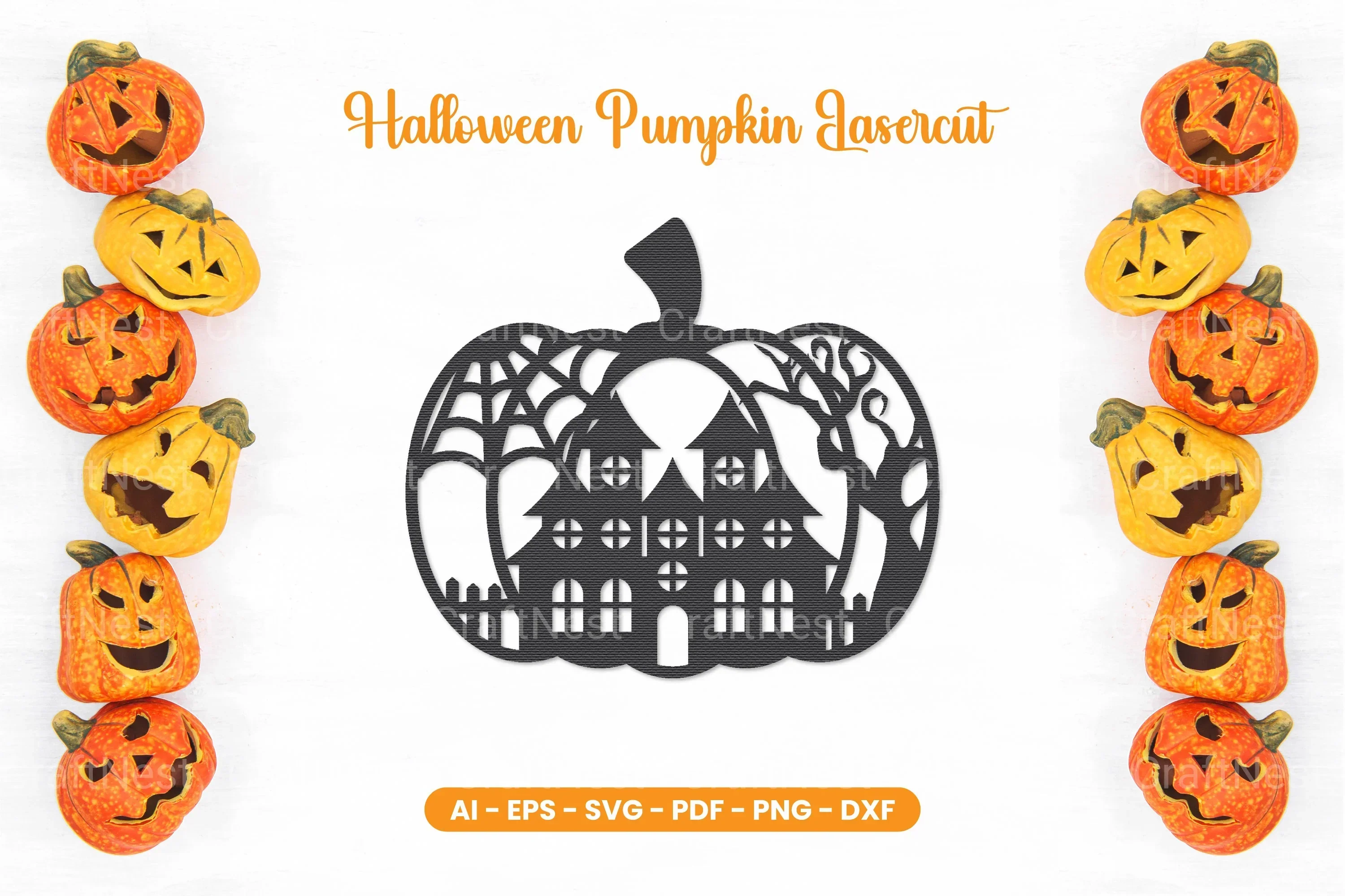 Halloween Pumpkin Lasercut SVG Bundle