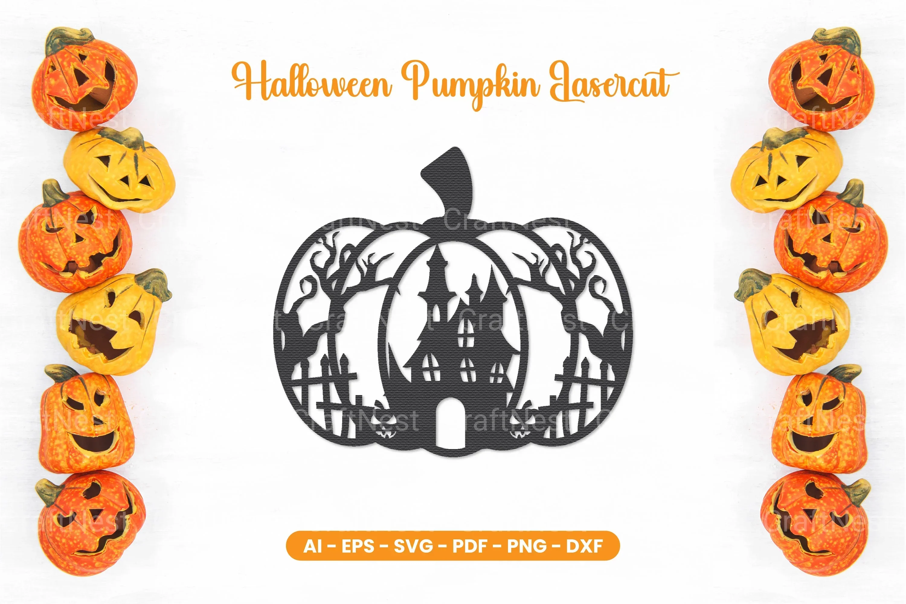 Halloween Pumpkin Lasercut SVG Bundle