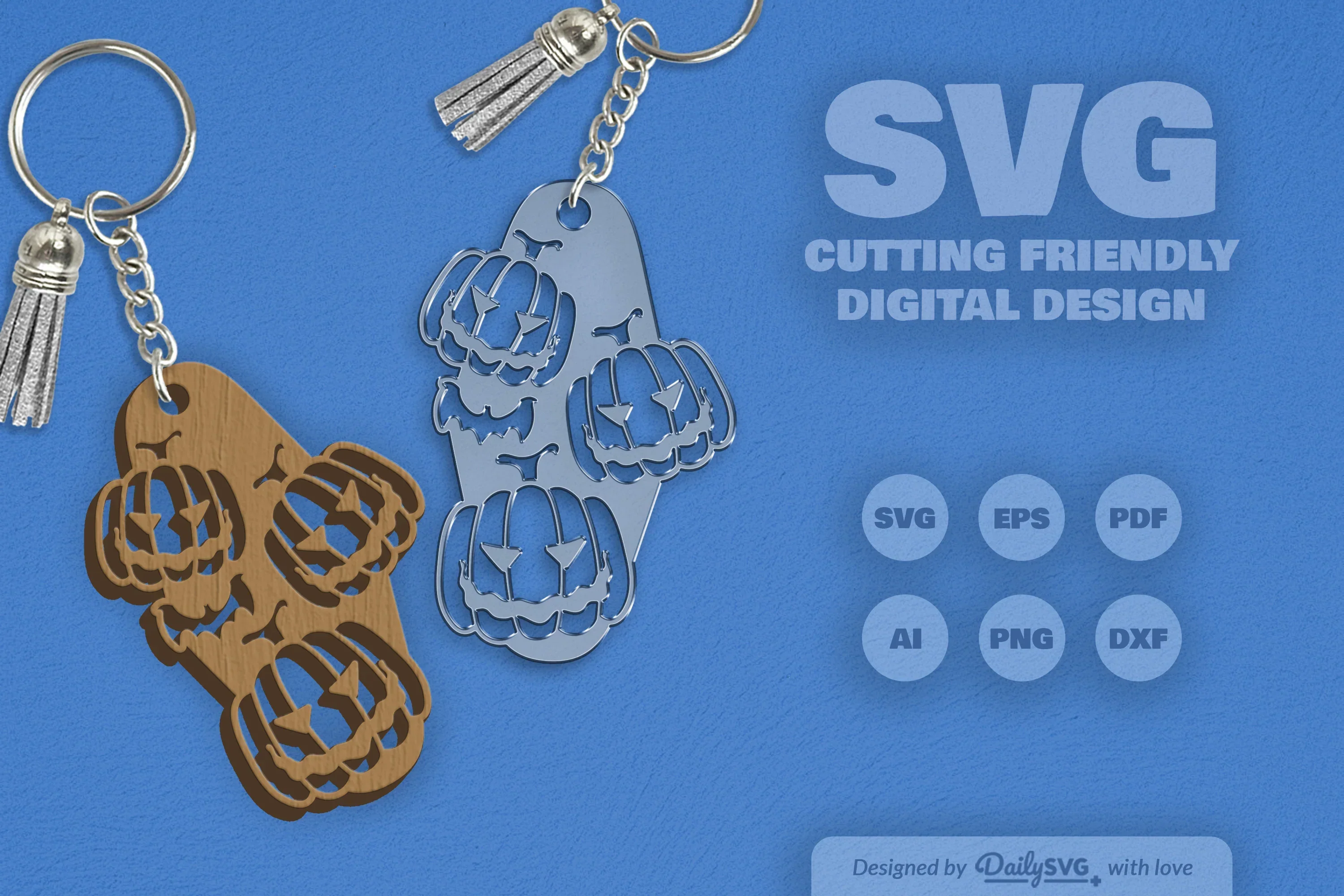 Halloween Pumpkin Motel Keychain Clipart SVG Bundle - Image 9