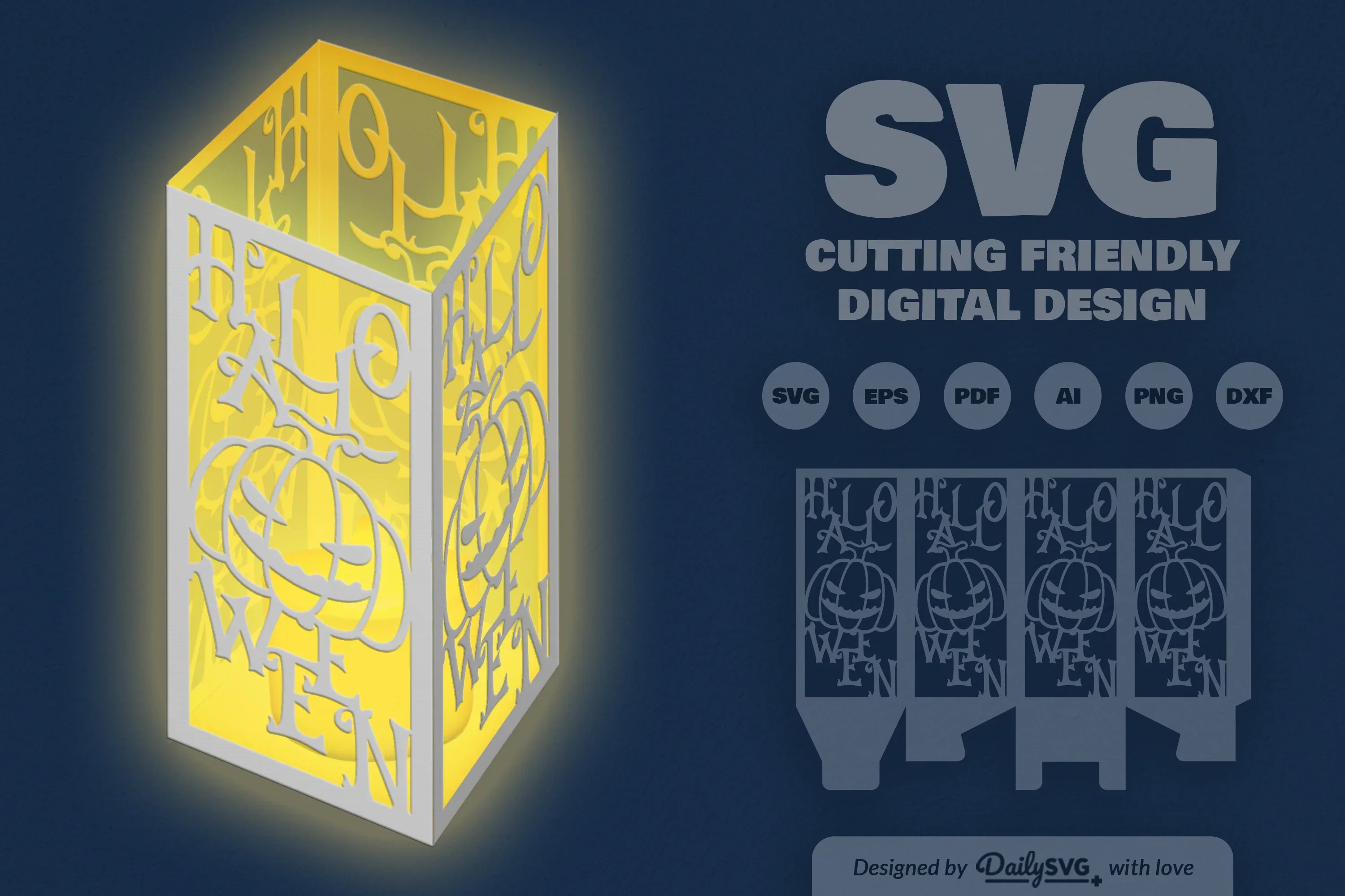 Halloween Pumpkin Papercut SVG Bundle - Image 2