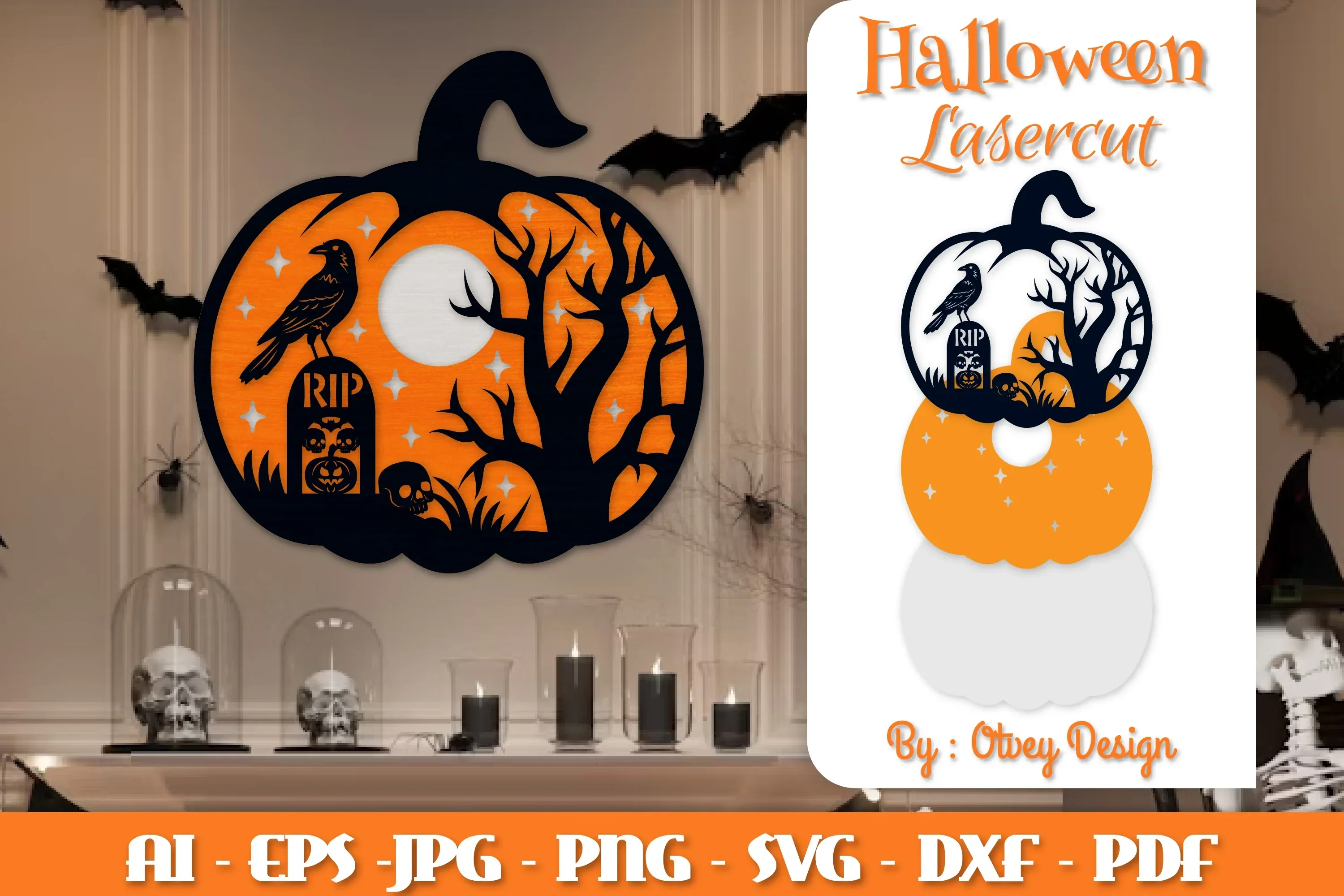 Halloween Pumpkins Lasercut SVG Bundle