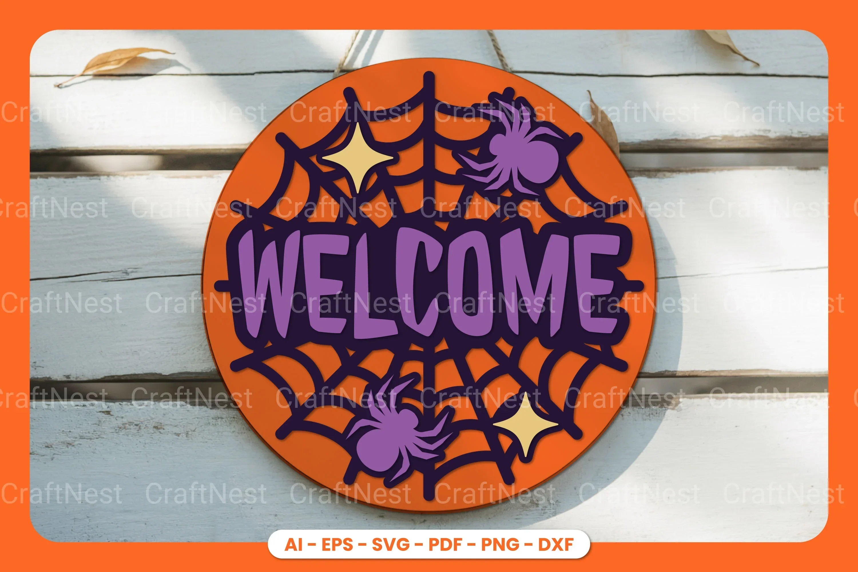Halloween Round Sign Lasercut SVG Bundle
