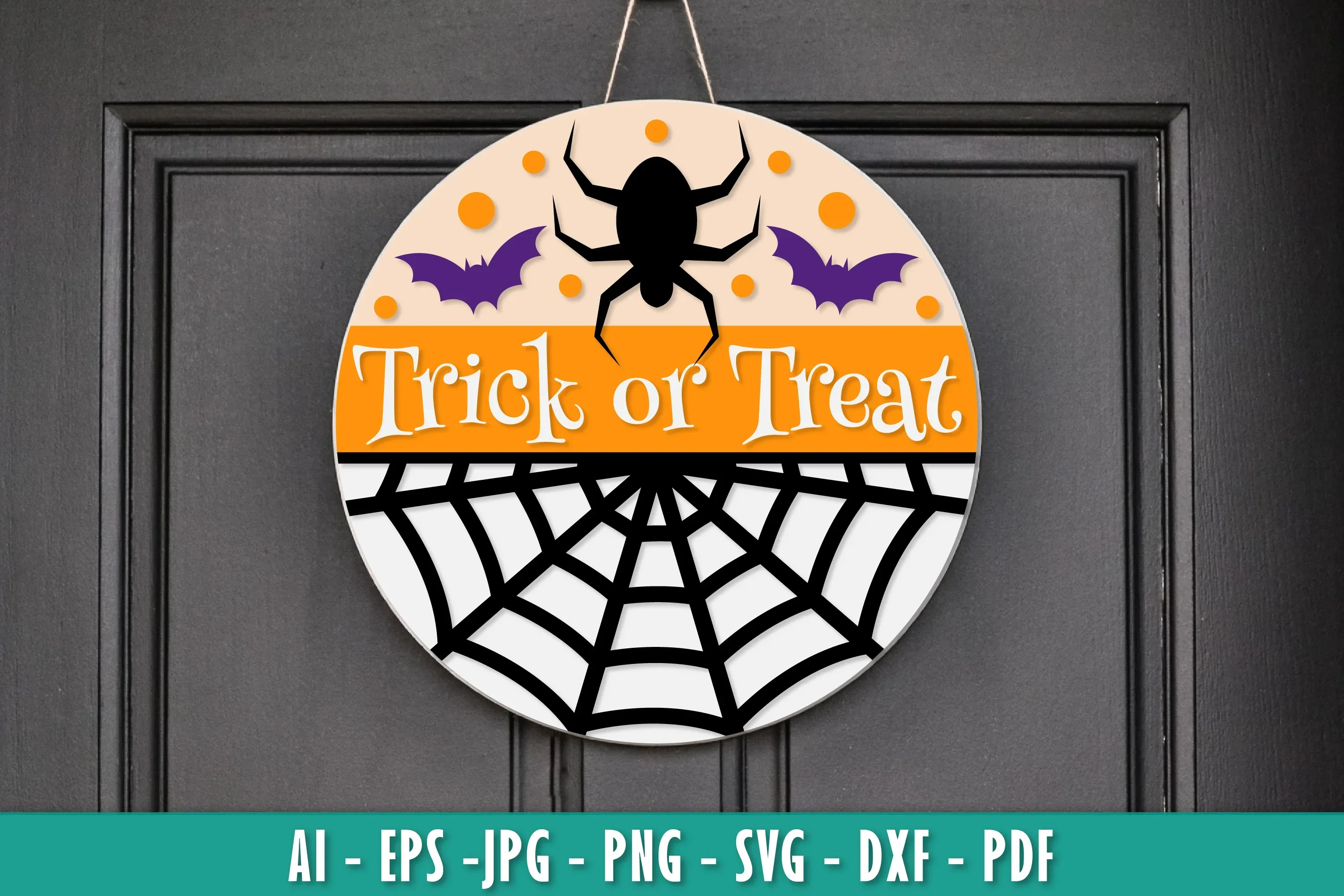 Halloween Round Wall Hanger Decoration SVG Bundle