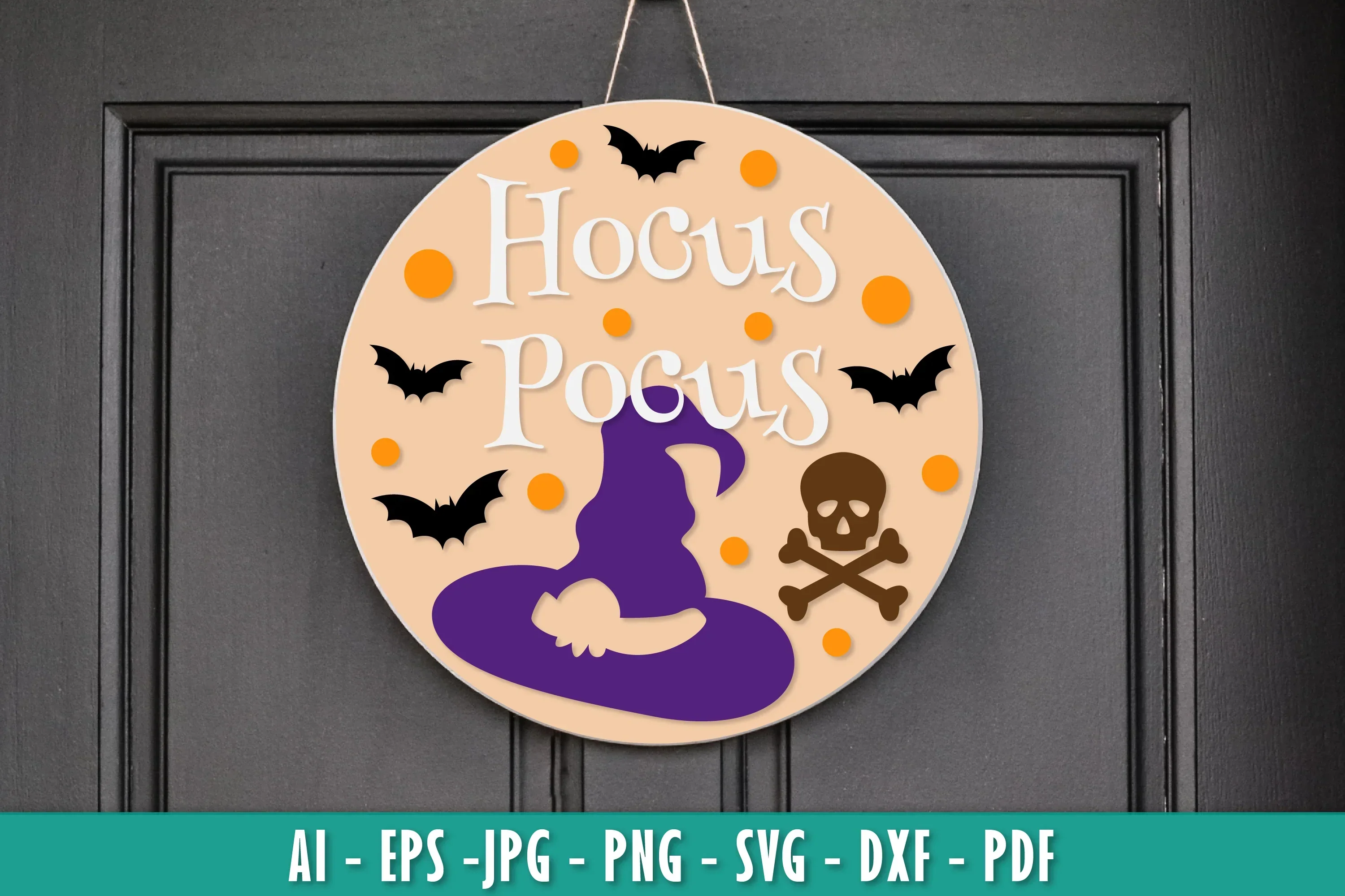 Halloween Round Wall Hanger Decoration SVG Bundle