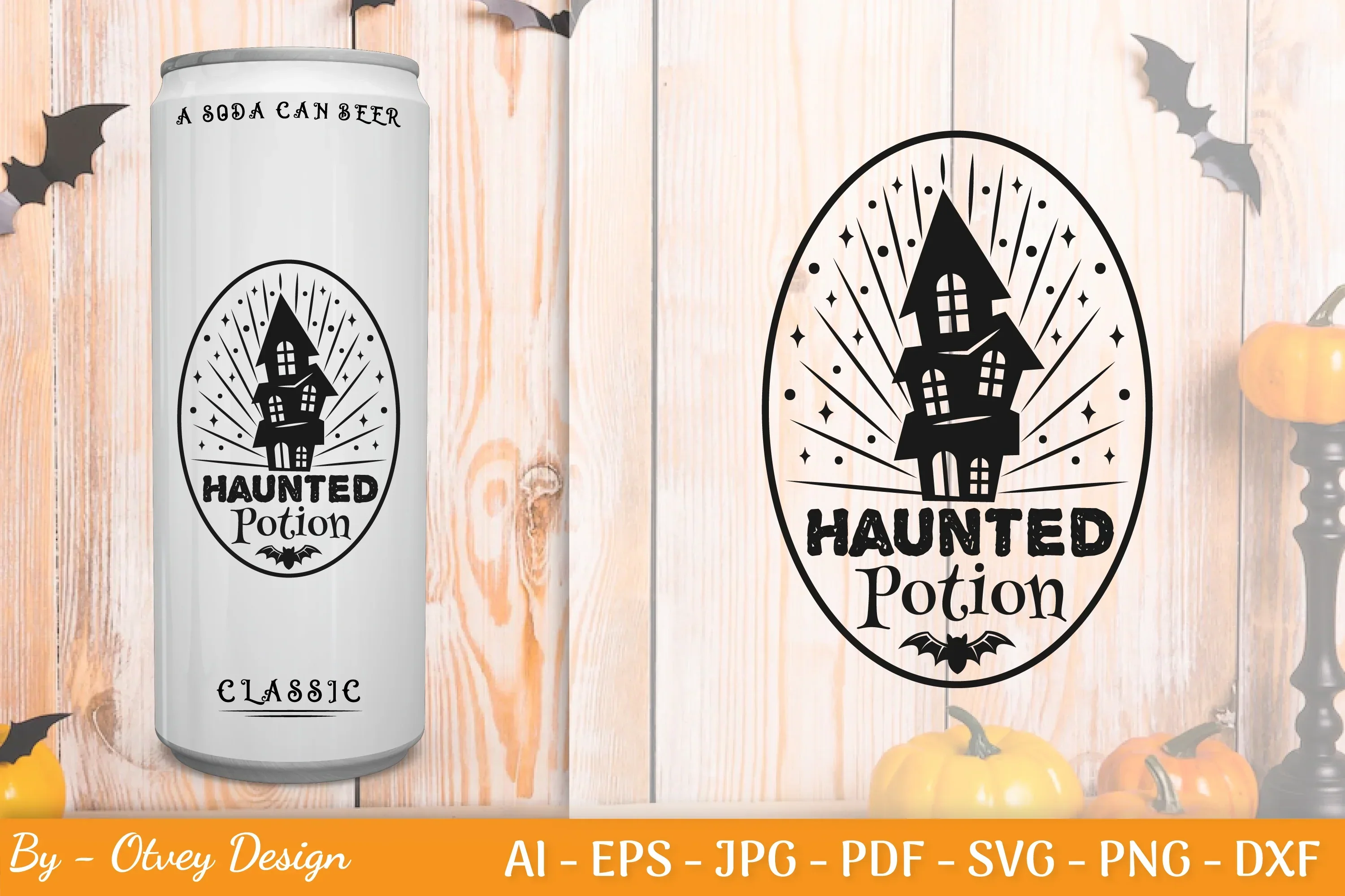 Halloween Spooky Label SVG Bundle