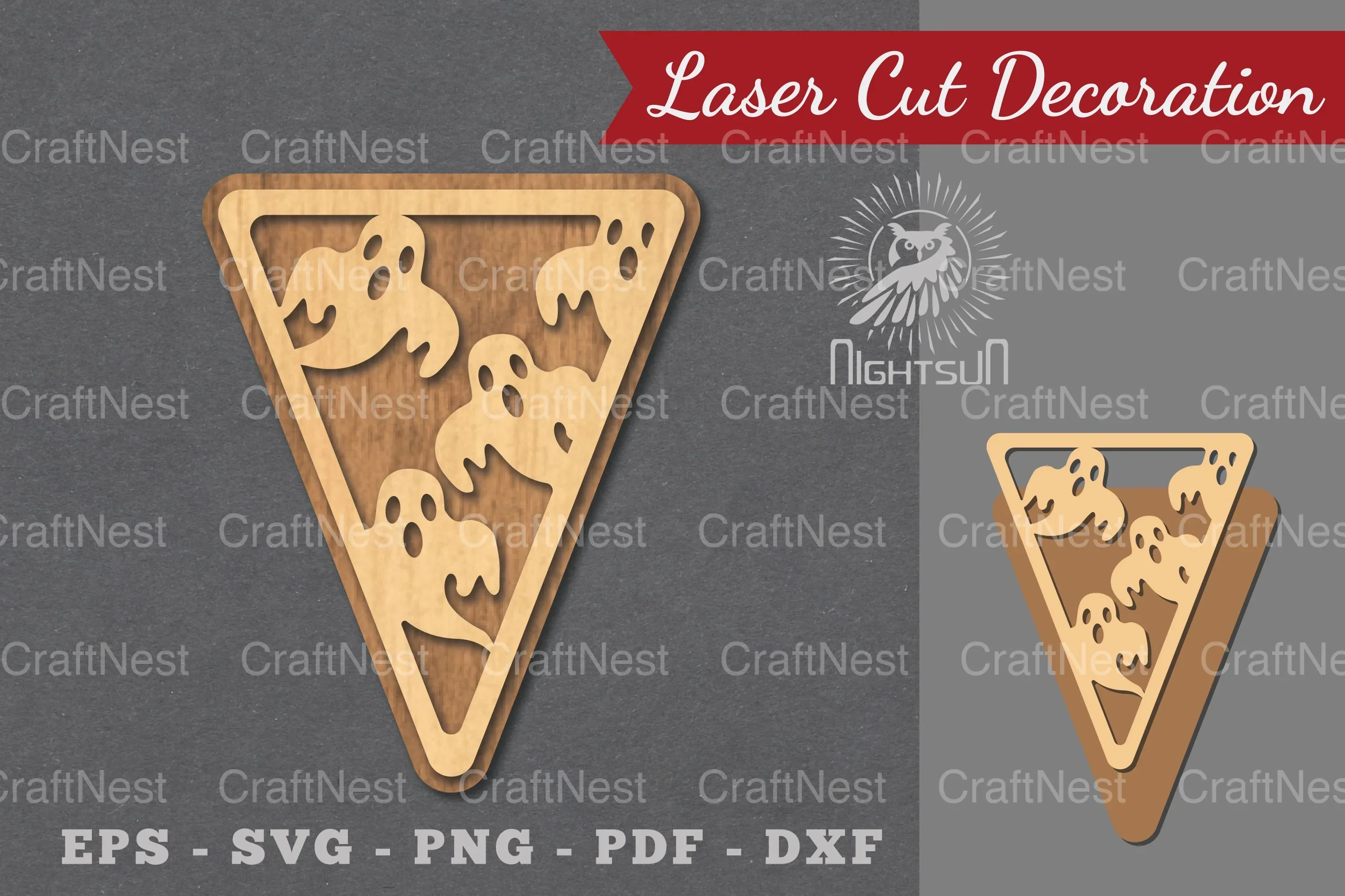 Halloween Triangle Laser Cut Decoration Bundle