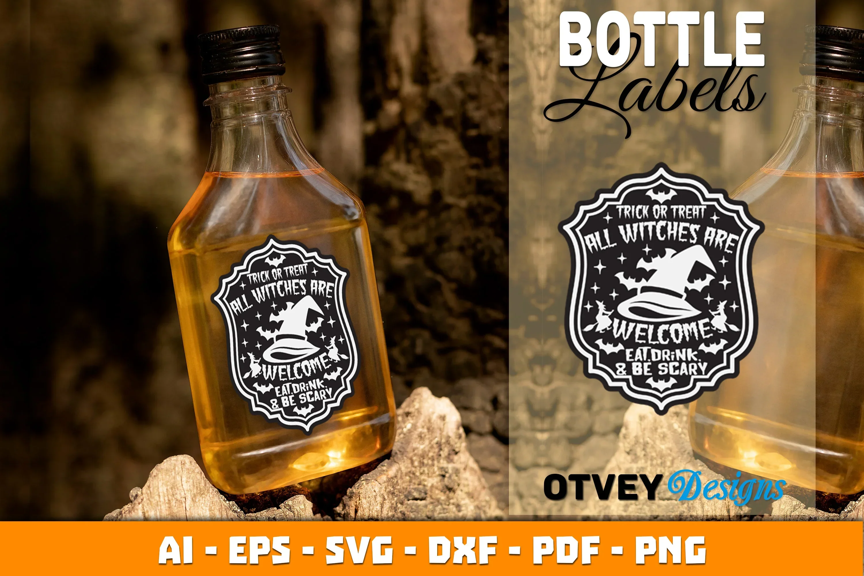 Halloween Witch Potion Bottle Labels SVG Bundle - Image 2