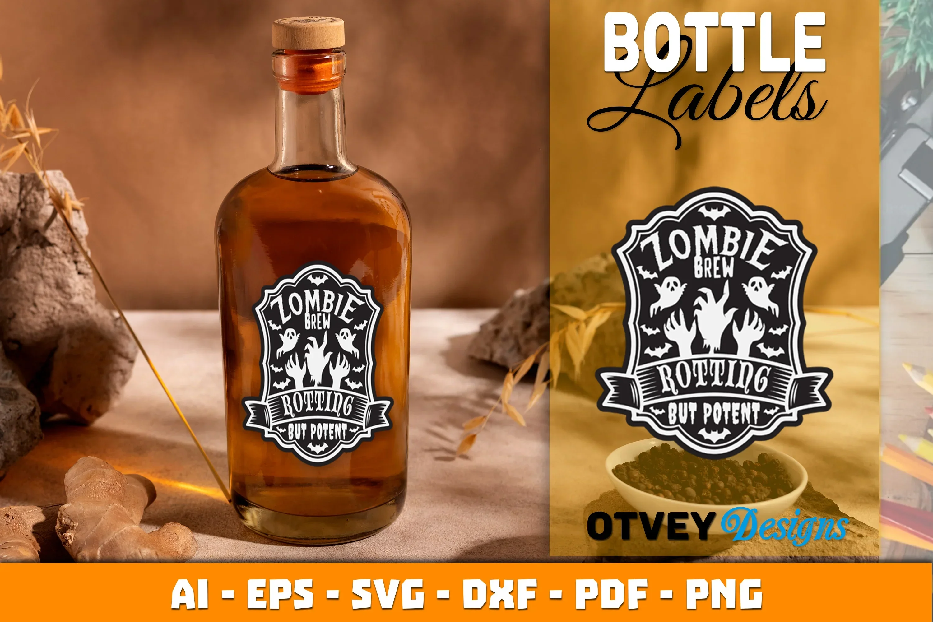 Halloween Witch Potion Bottle Labels SVG Bundle