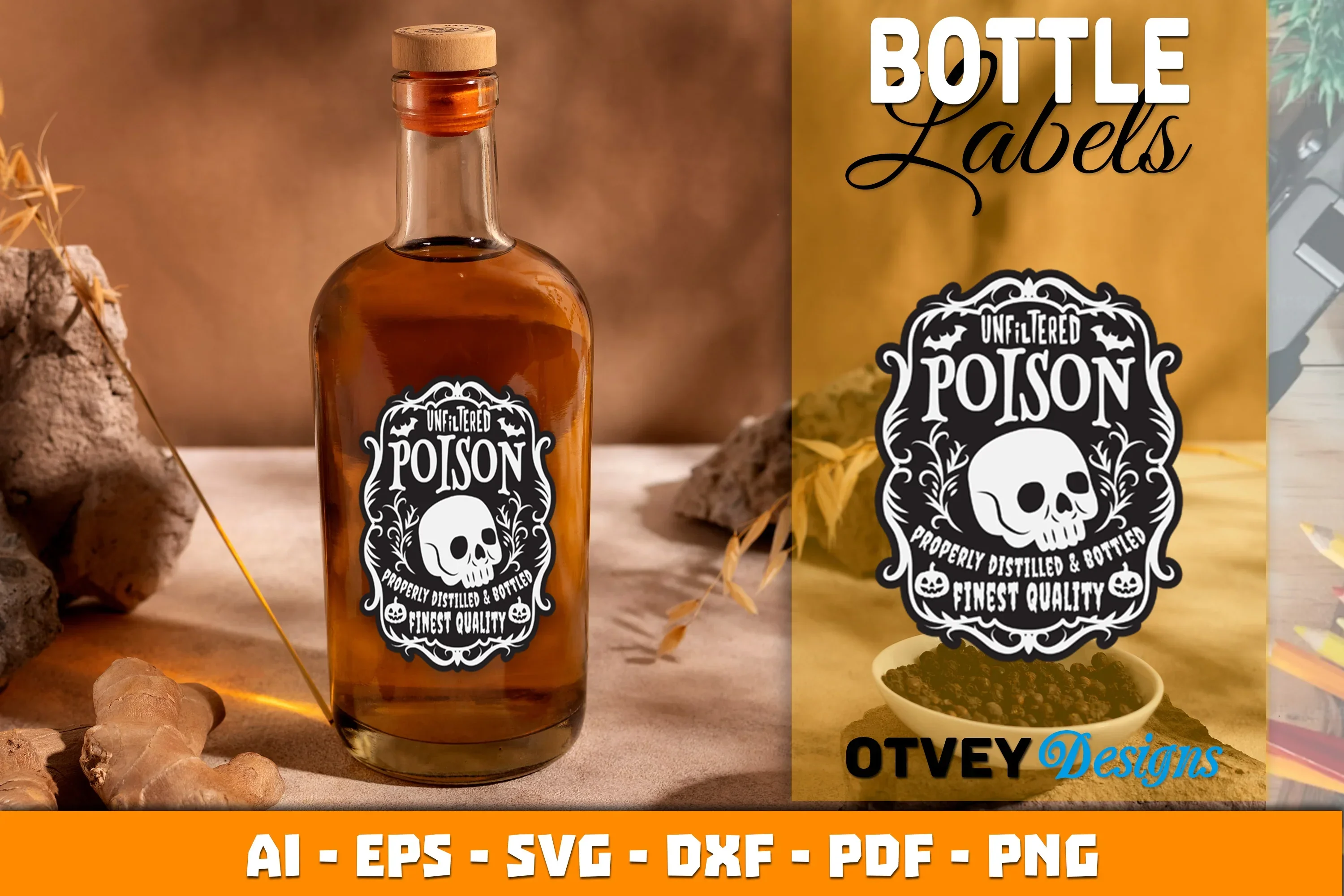 Halloween Witch Potion Bottle Labels SVG Bundle - Image 2