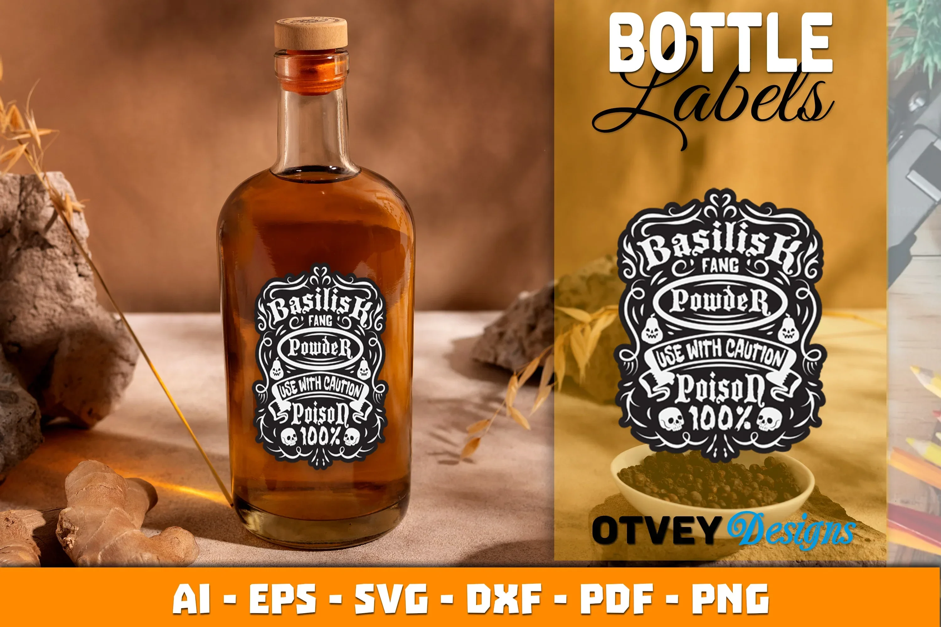 Halloween Witch Potion Bottle Labels SVG Bundle