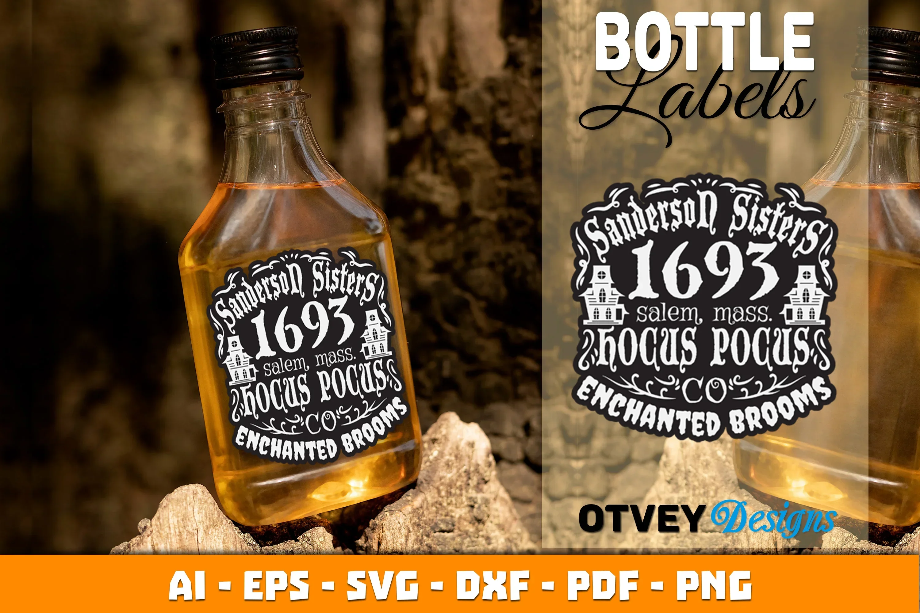 Halloween Witch Potion Bottle Labels SVG Bundle - Image 3