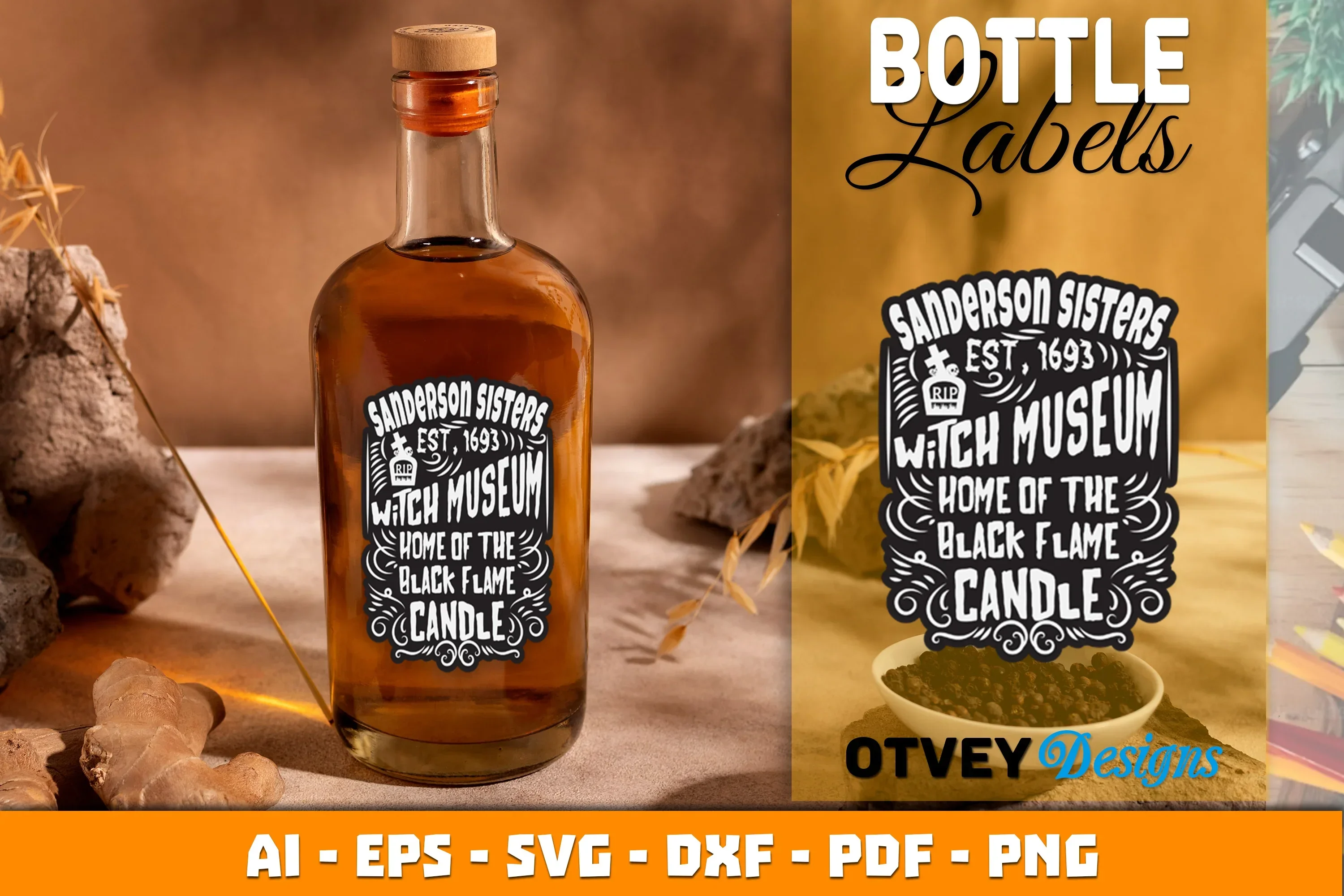 Halloween Witch Potion Bottle Labels SVG Bundle