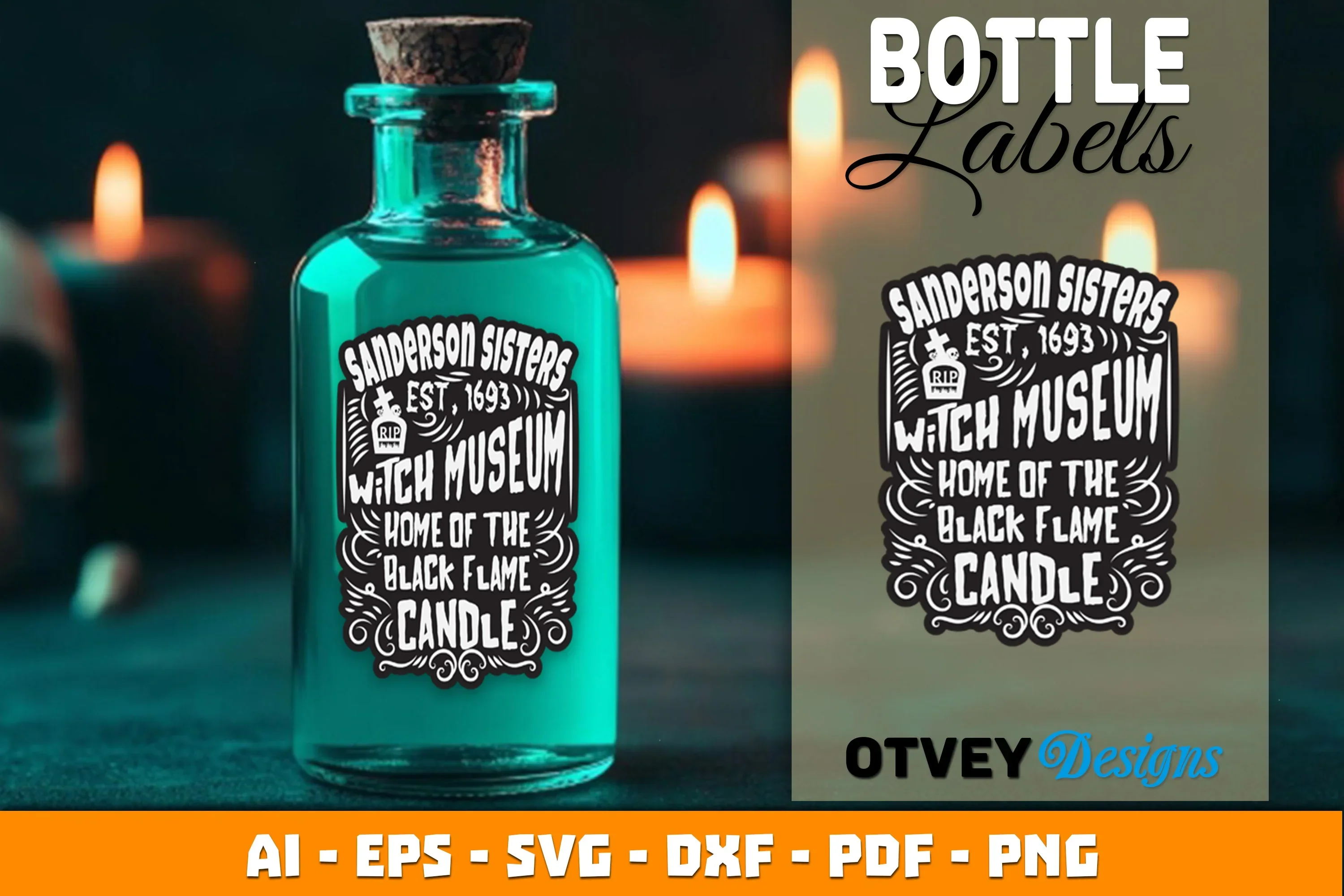 Halloween Witch Potion Bottle Labels SVG Bundle - Image 2
