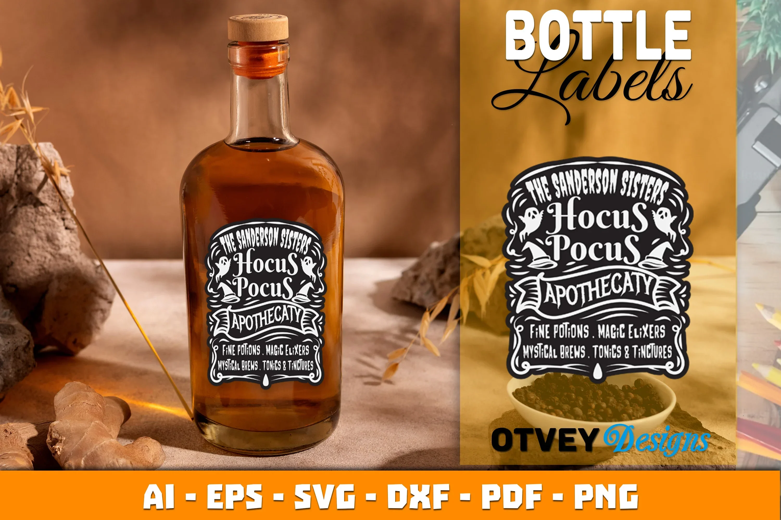 Halloween Witch Potion Label SVG Bundle