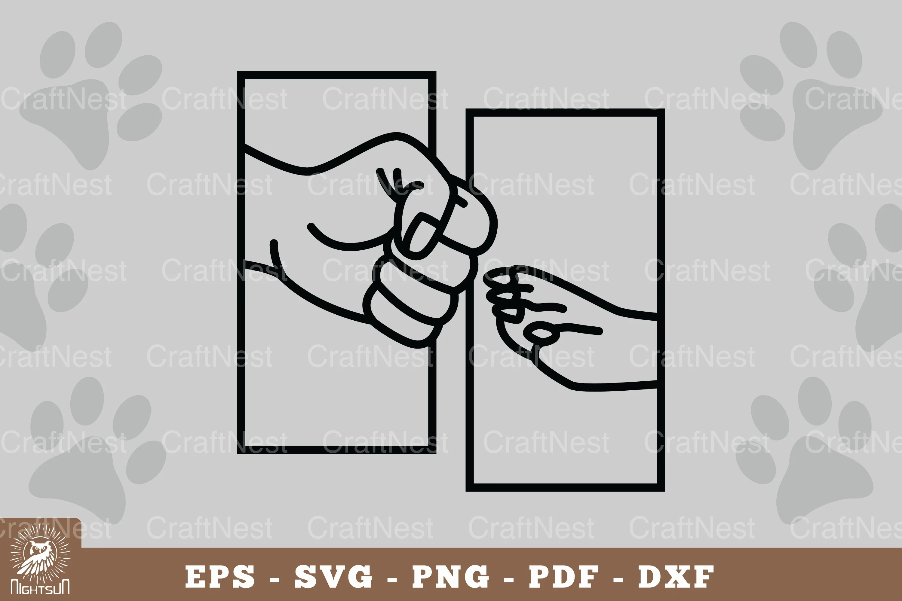 Hand and Paw Home Decor SVG Bundle