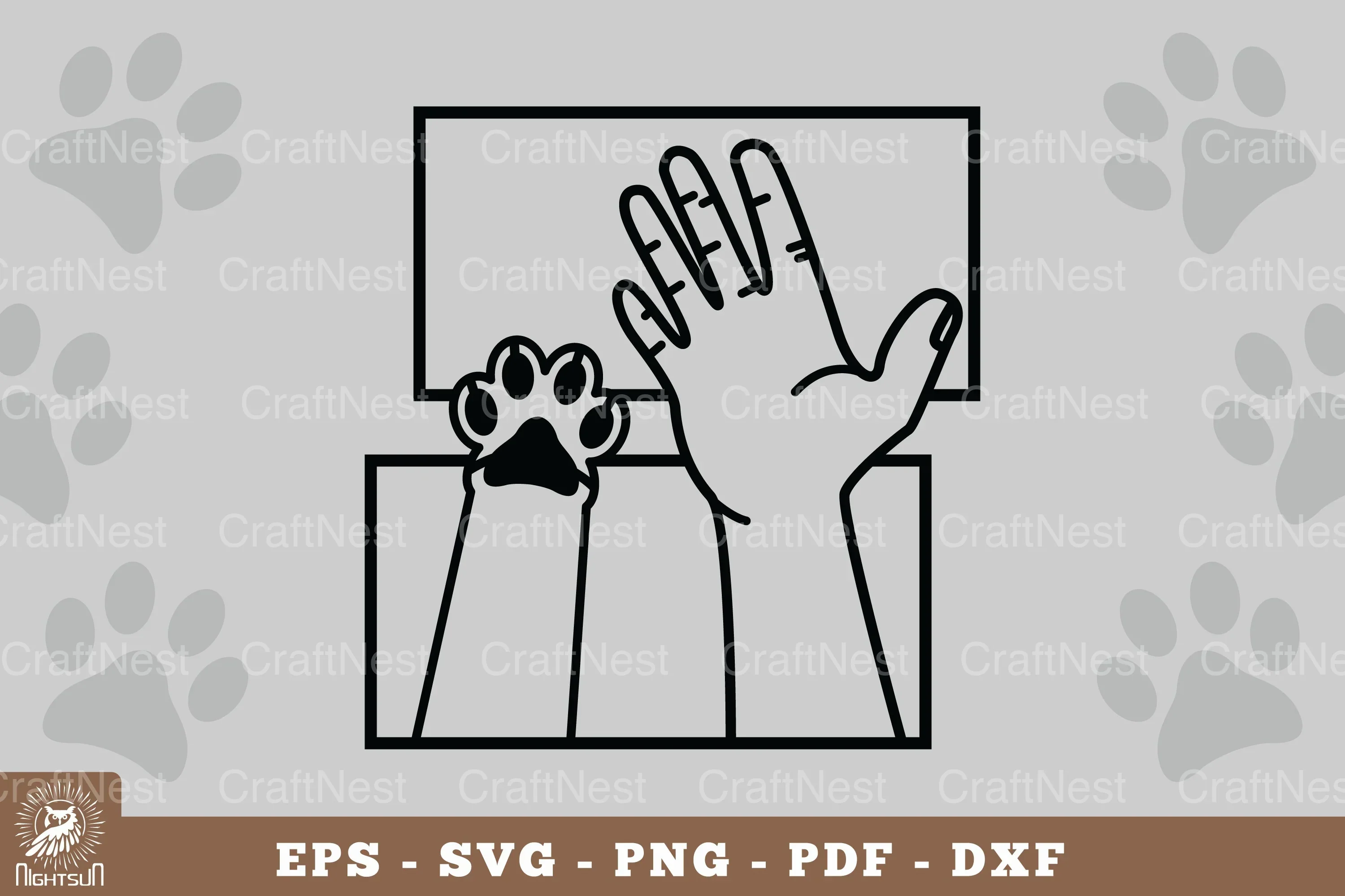 Hand and Paw Home Decor SVG Bundle
