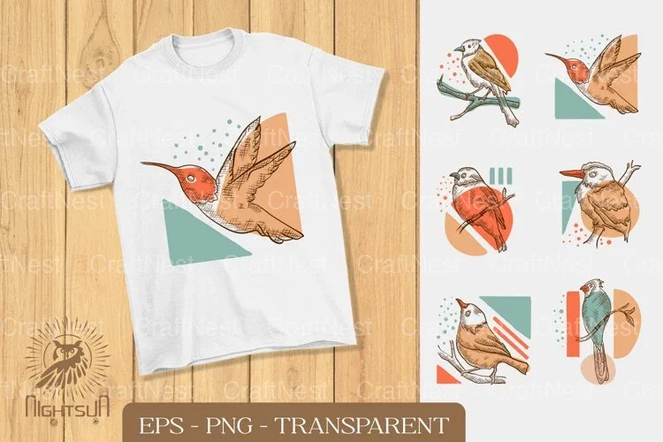 Hand Drawn Bird Clipart Bundle