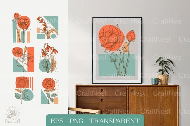 Hand-Drawn Flower Clipart Bundle