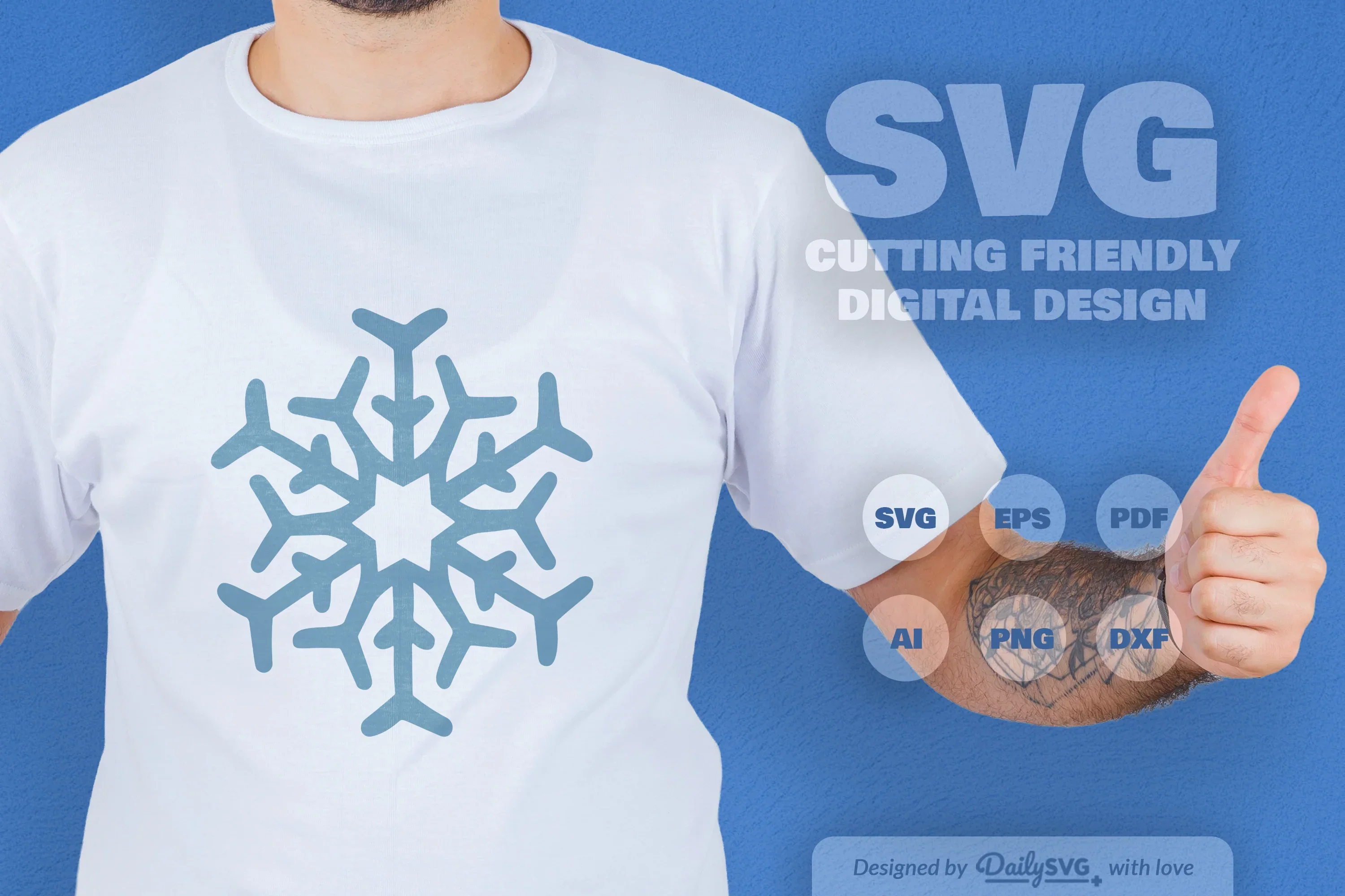 Hand-Drawn Snowflake SVG Bundle for Winter Crafts - Image 3